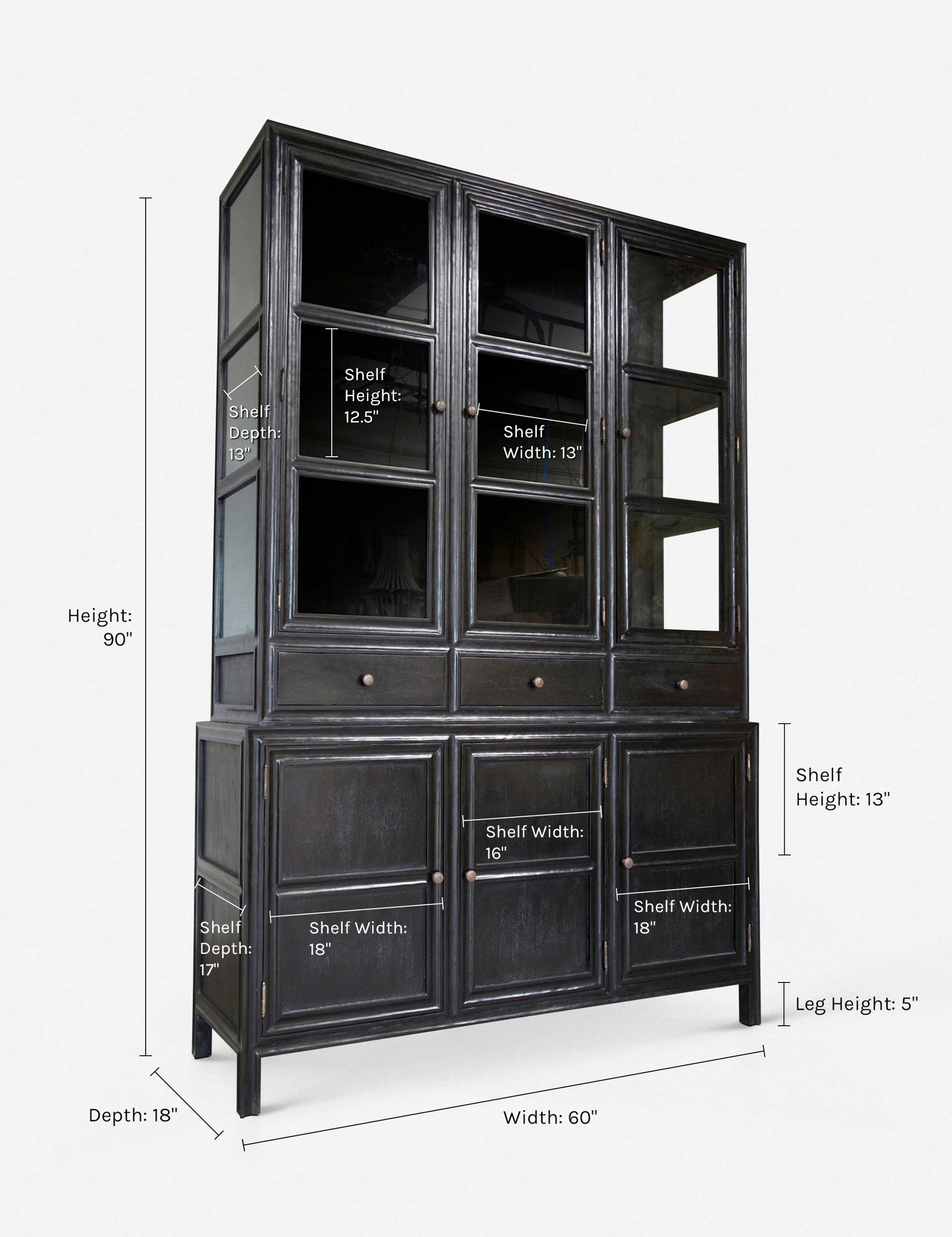 Adora Hutch - Modern Farmhouse TV Stand with Storage Shelves | Perfect for Living Room, Bedroom & Home Theater Setup
