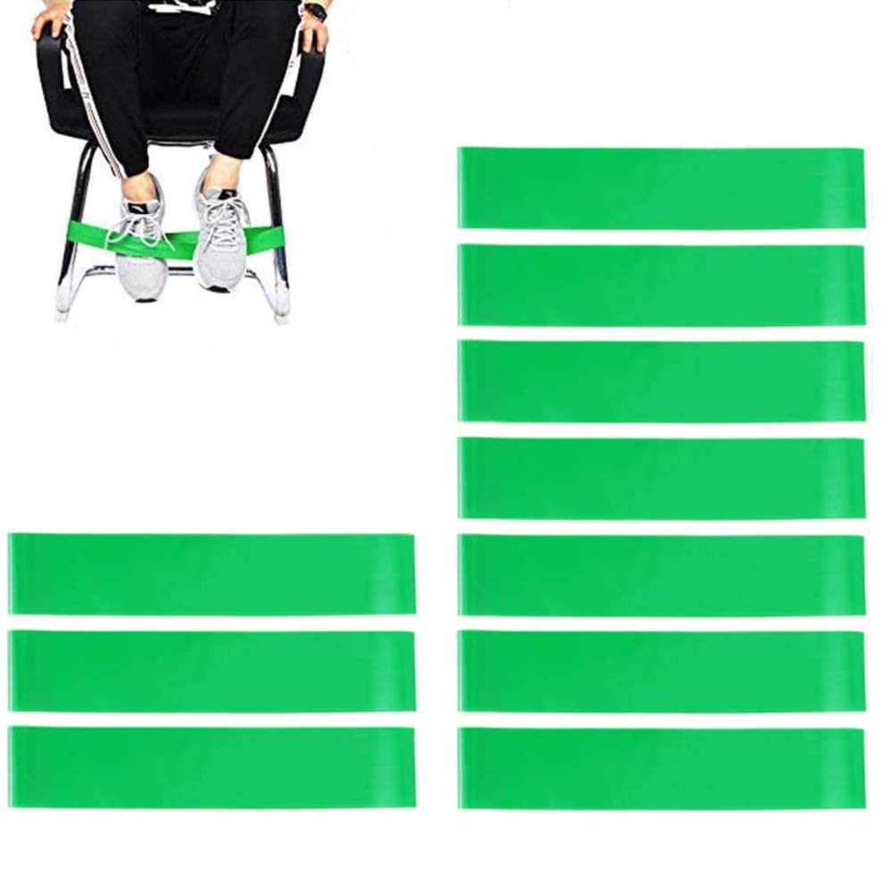 10 Pack Stretch Resistance Chair Bands for Kids - Natural Latex Foot Fidget Bands for School Classroom Chairs & Desks - ADHD & SPD Sensory Toys - Perfect for Focus, Movement & Active Sitting (Black)