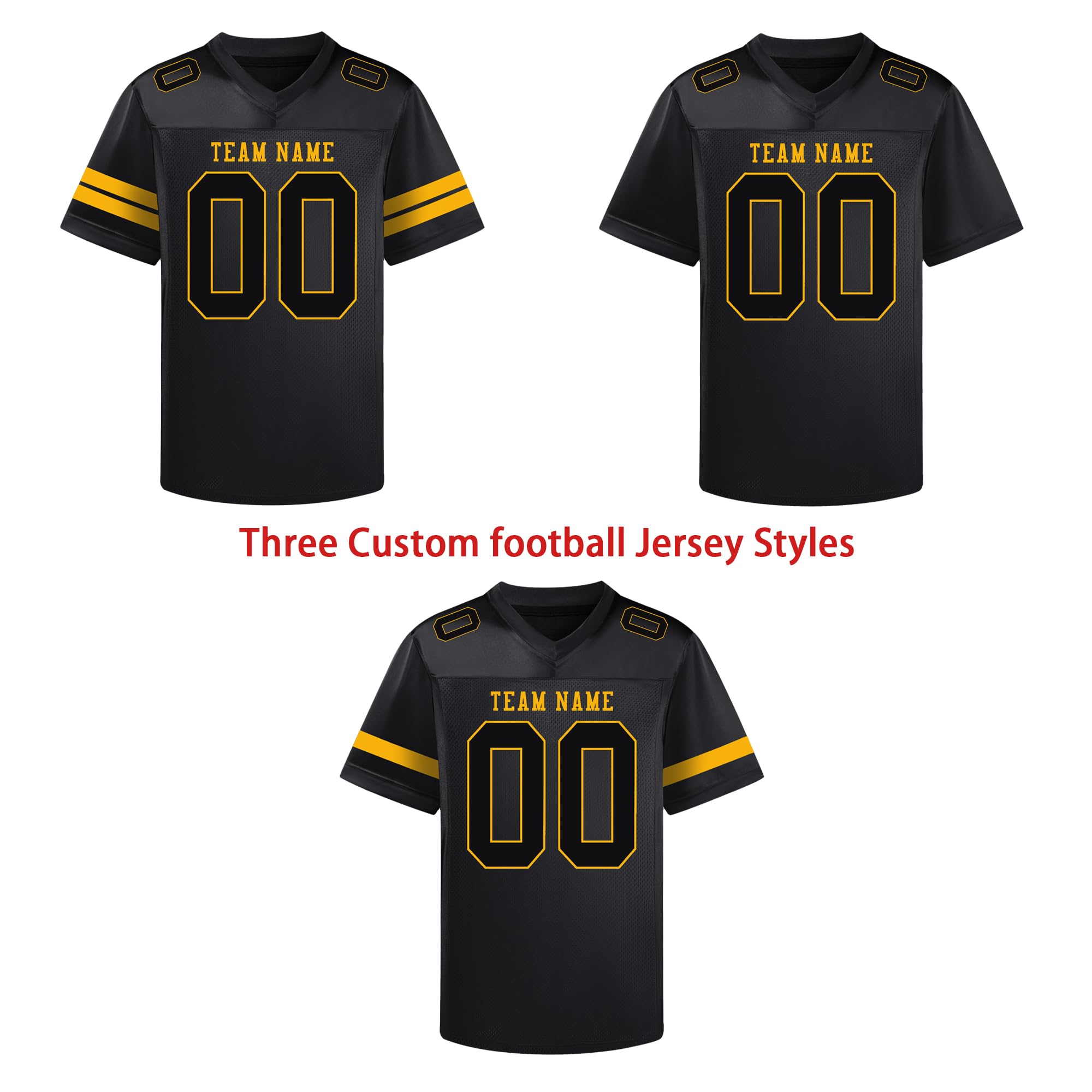 Custom Football Jerseys Personalized with Stitched/Printed Team Name & Number - Men's Women's Youth NFL Soccer Uniforms for Games, Training & Fan Support