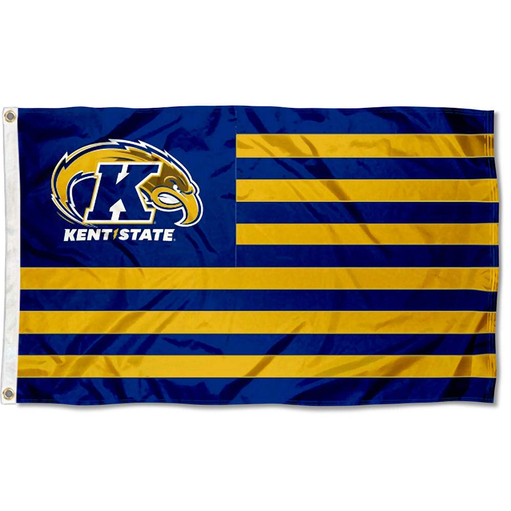 Kent State Golden Flashes American Flag - College Team Banners & USA Stripes Nation Flags for Dorm Room, Game Day & Tailgate Decor