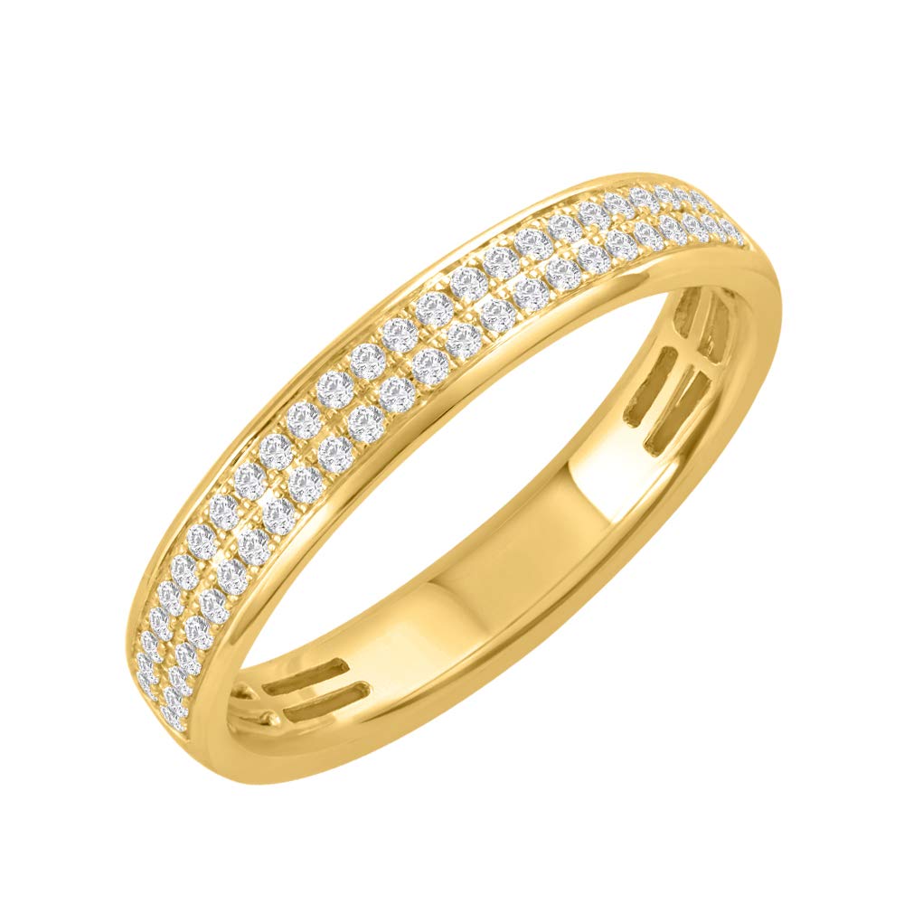 1/4 Carat Diamond Wedding Band Ring in 10K Gold - Elegant Bridal Jewelry for Engagement, Anniversary & Special Occasions