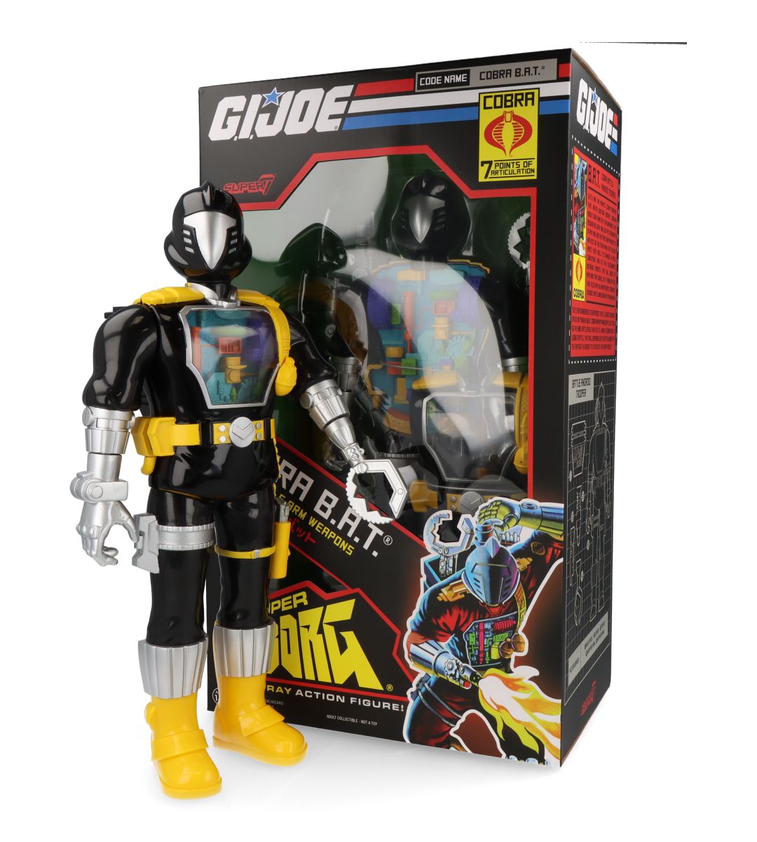 G.I. Joe Cobra B.A.T. Super Cyborg Action Figure - Original Collectible Toy for Display & Play - Perfect for Fans, Collectors & Kids Battles