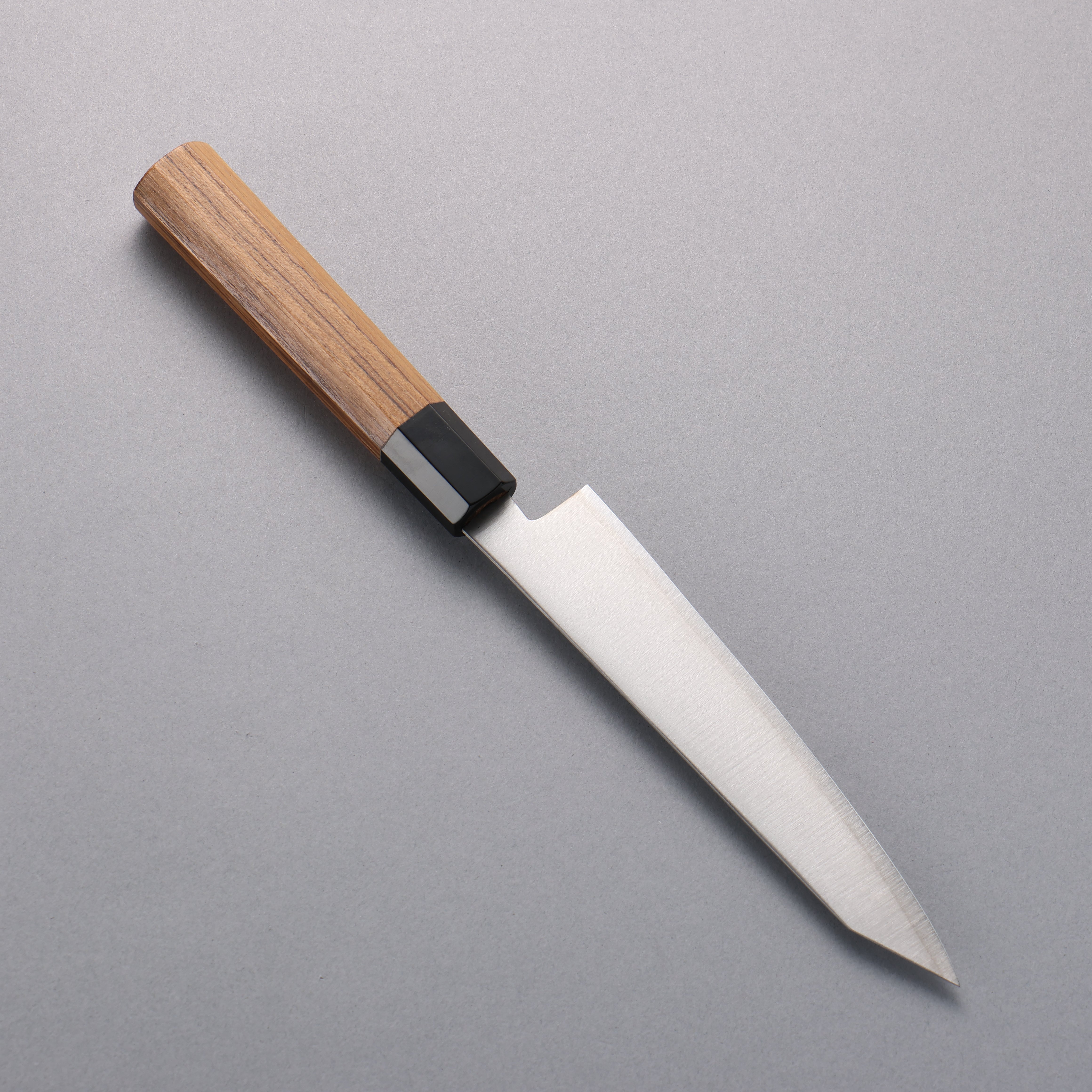 Premium SG2 Kiritsuke Petty Utility Knife 150mm - Japanese High-Carbon Stainless Steel Blade with Teak Wood & Black Water Buffalo Horn Handle - Perfect for Sushi, Vegetables & Precision Kitchen Tasks