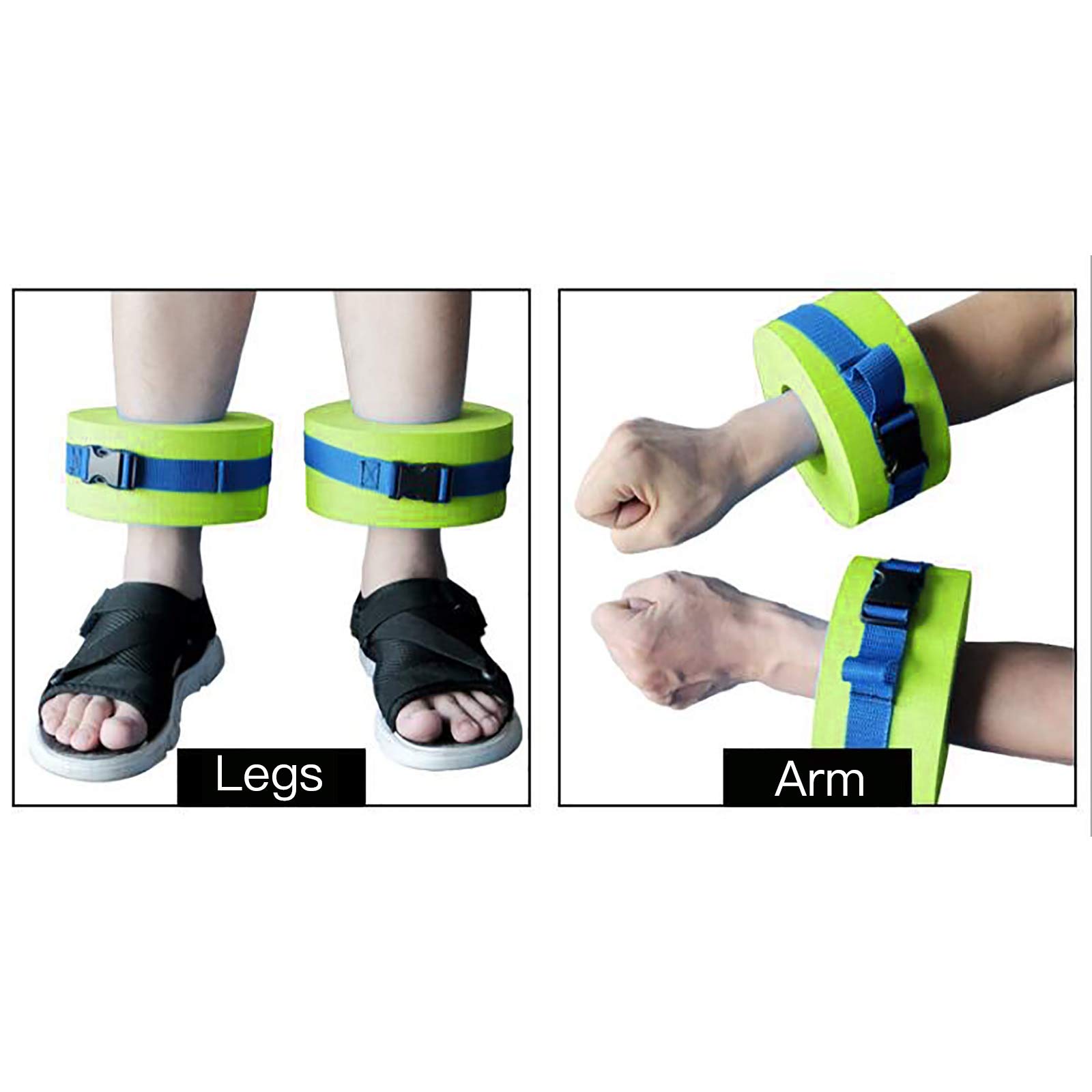 Firlar Foam Swim Aquatic Cuffs - Pair of Water Aerobics Float Rings for Arms & Legs | Quick Release Fitness Equipment for Swimming, Aqua Jogging & Pool Workouts | Ideal for Water Aerobics, Rehabilitation & Swim Training