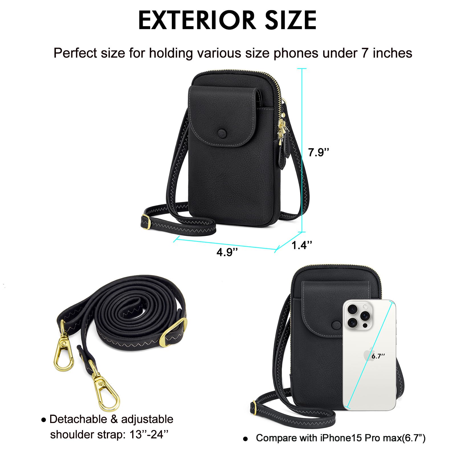 **Peacocktion Small Crossbody Bags for Women - Stylish Cell Phone Purse with Adjustable Strap - Perfect for Travel, Shopping & Everyday Use**