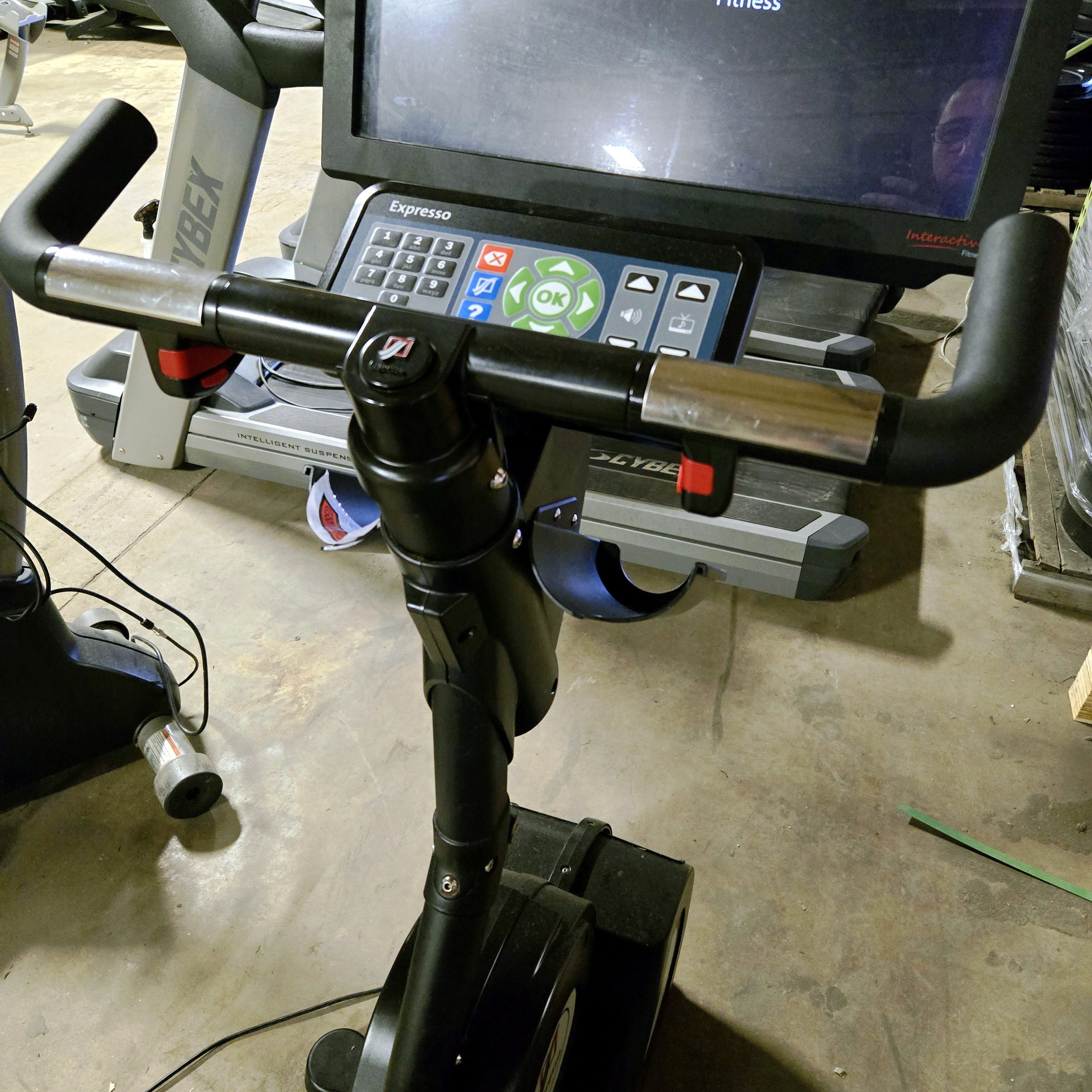 Expresso Upright Exercise Bike with Virtual Interactive Display - Perfect for Home Gym & Cardio Workouts
