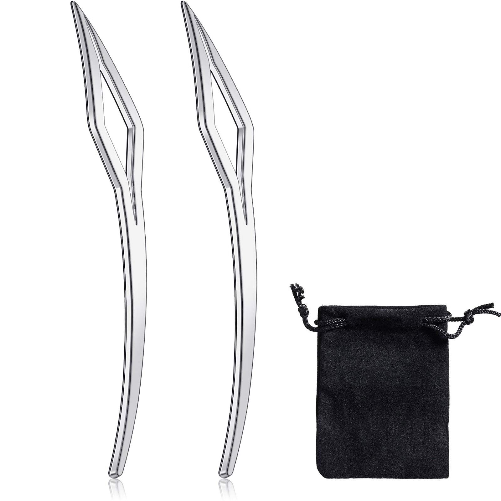 Willbond 2-Piece Sisterlocks Locking Tool Set - Professional Interlocking Tool for Locs Hair Tightening & Extensions - Silver Dreadlocks Braiding Accessory for Natural Hair Care & Styling - Perfect for Salon Use & Home Hair Maintenance