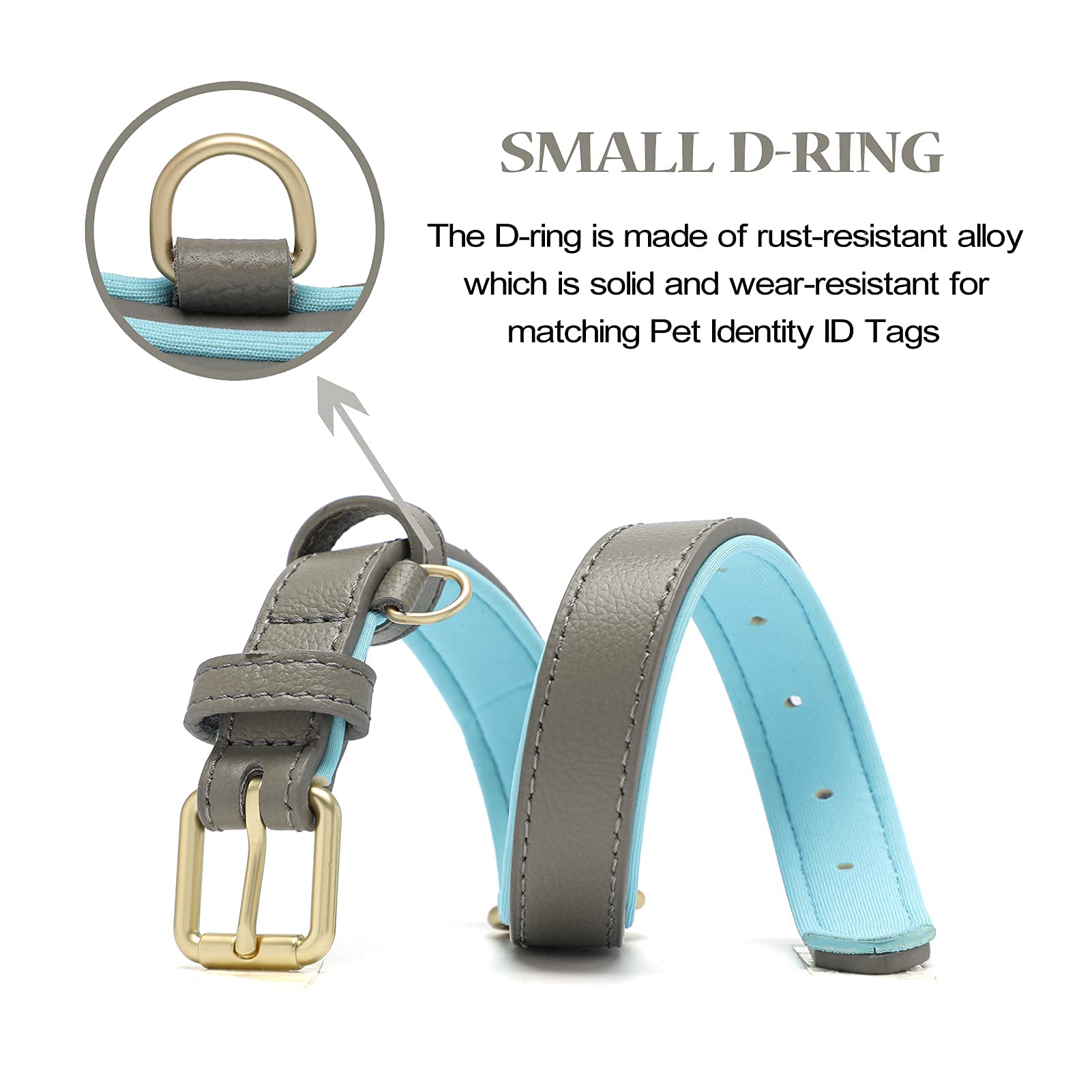 Premium Soft Padded Leather Dog Collar - Waterproof & Adjustable for Small, Medium & Large Dogs - Perfect for Daily Walks, Training & Outdoor Adventures