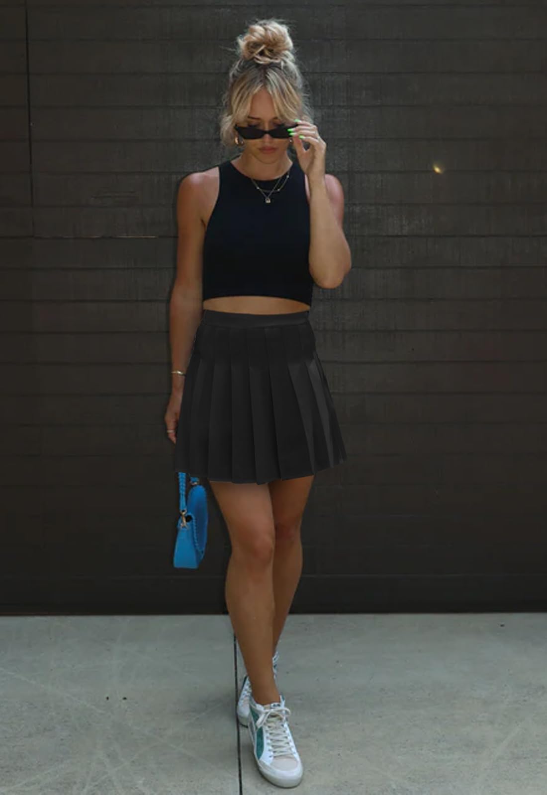 Women's High Waist Pleated Tennis Skirt - Stretchy Mini Skirt with Lining for School Uniform or Sports | Perfect for Tennis, Golf, Workout & Casual Wear