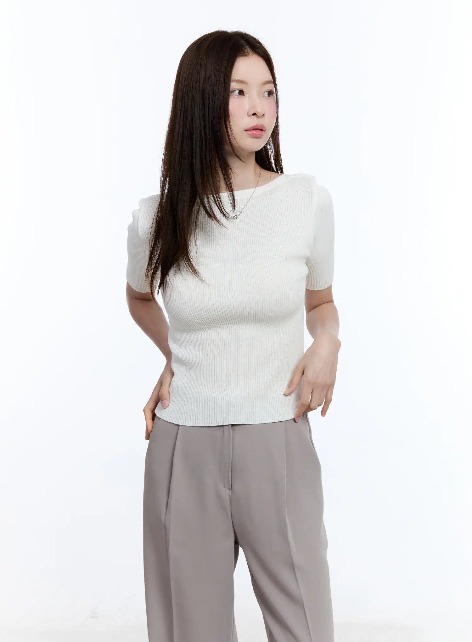 Boat Neck Short Sleeve Sweater for Women - Soft Knit Pullover Top CU513 - Perfect for Casual Outfits, Office Wear & Fall Layering