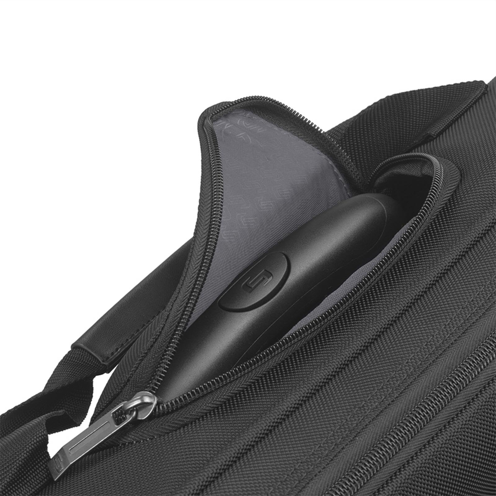 Solo New York Bryant Rolling Laptop Bag with Wheels - 17.3 Inch Wheeled Briefcase for Business Travel, Black Carry On Luggage with Telescoping Handle (14