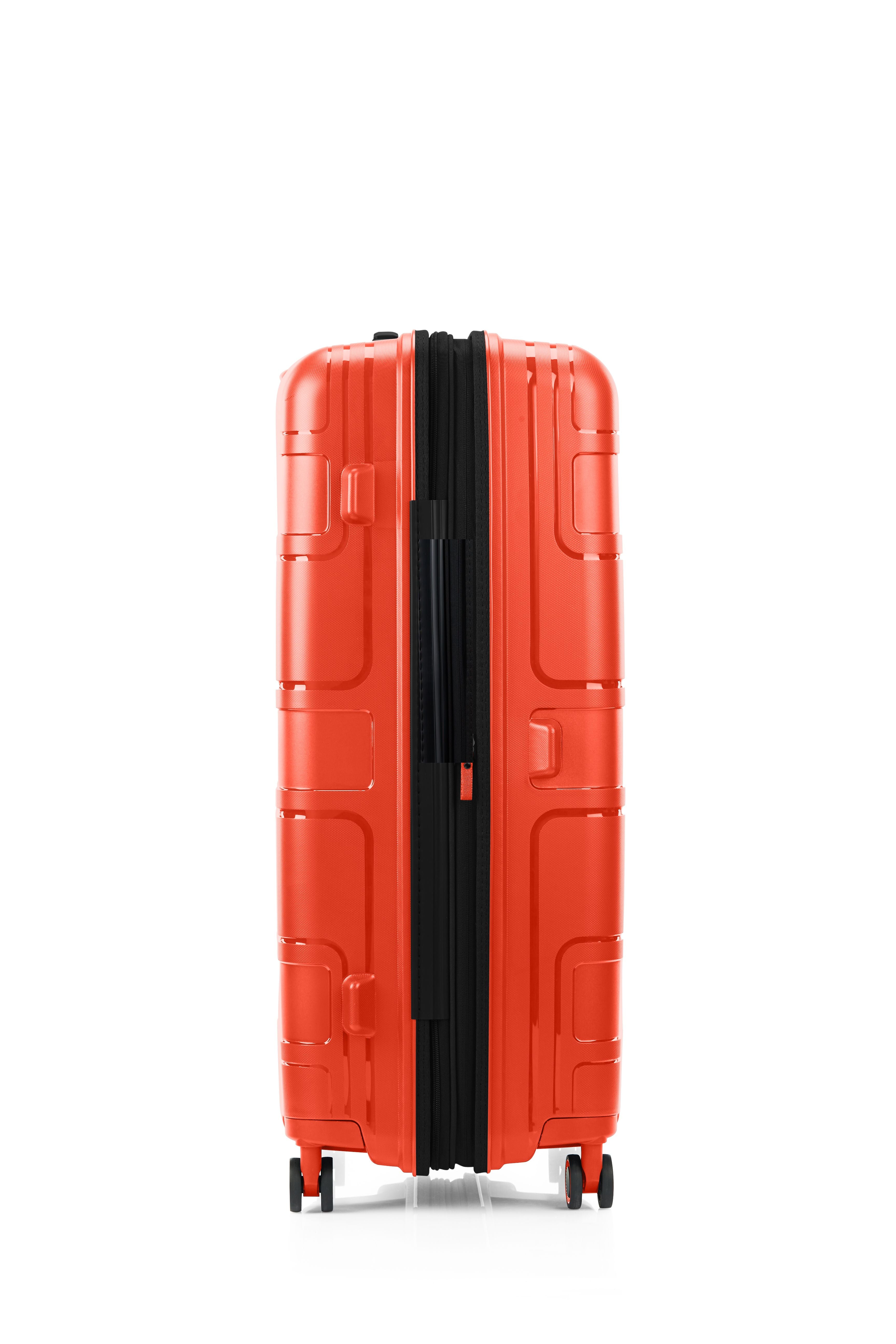 American Tourister Light Max 82cm Large Spinner Suitcase - Flame Orange Luggage for Travel, Business Trips & Vacations | Durable Hardshell Spinner Bag with 360° Wheels