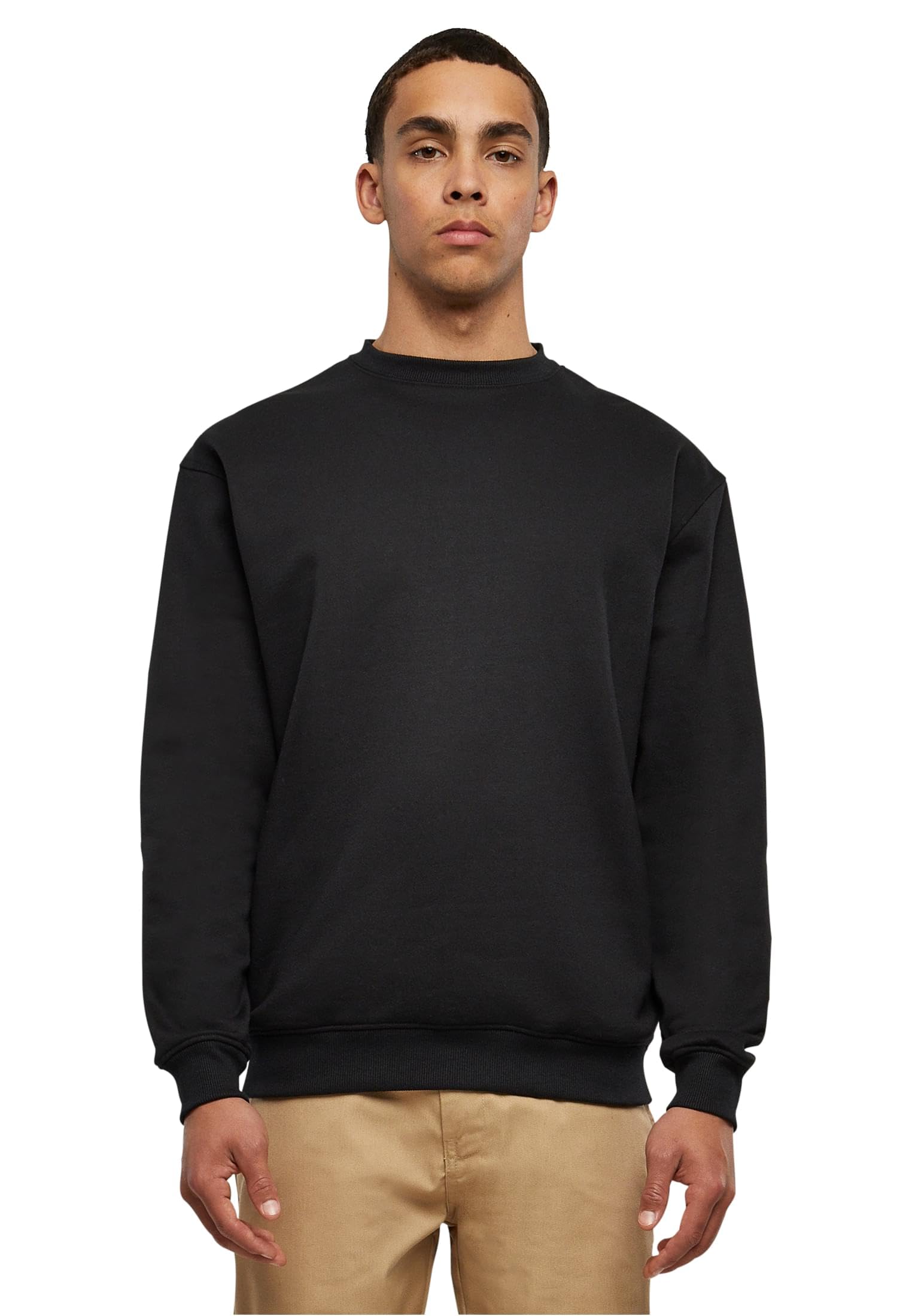 Urban Classics Men's Crewneck Sweatshirt | Casual Cotton Pullover for Men | Perfect for Streetwear, Gym & Everyday Comfort