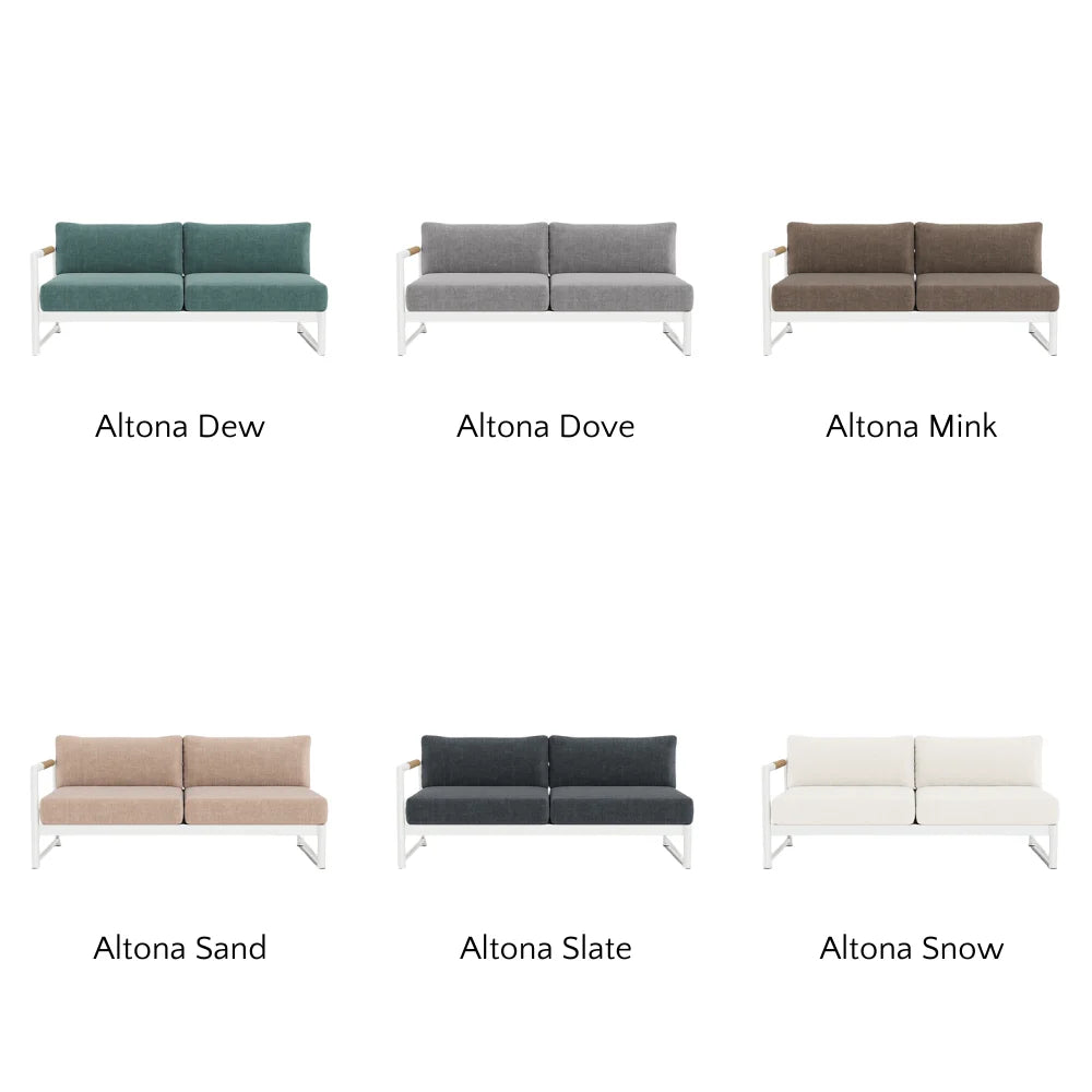 Breeze XL Outdoor 2-Seat Patio Sofa with Left Armrest - Perfect for Backyard, Garden, and Poolside Relaxation