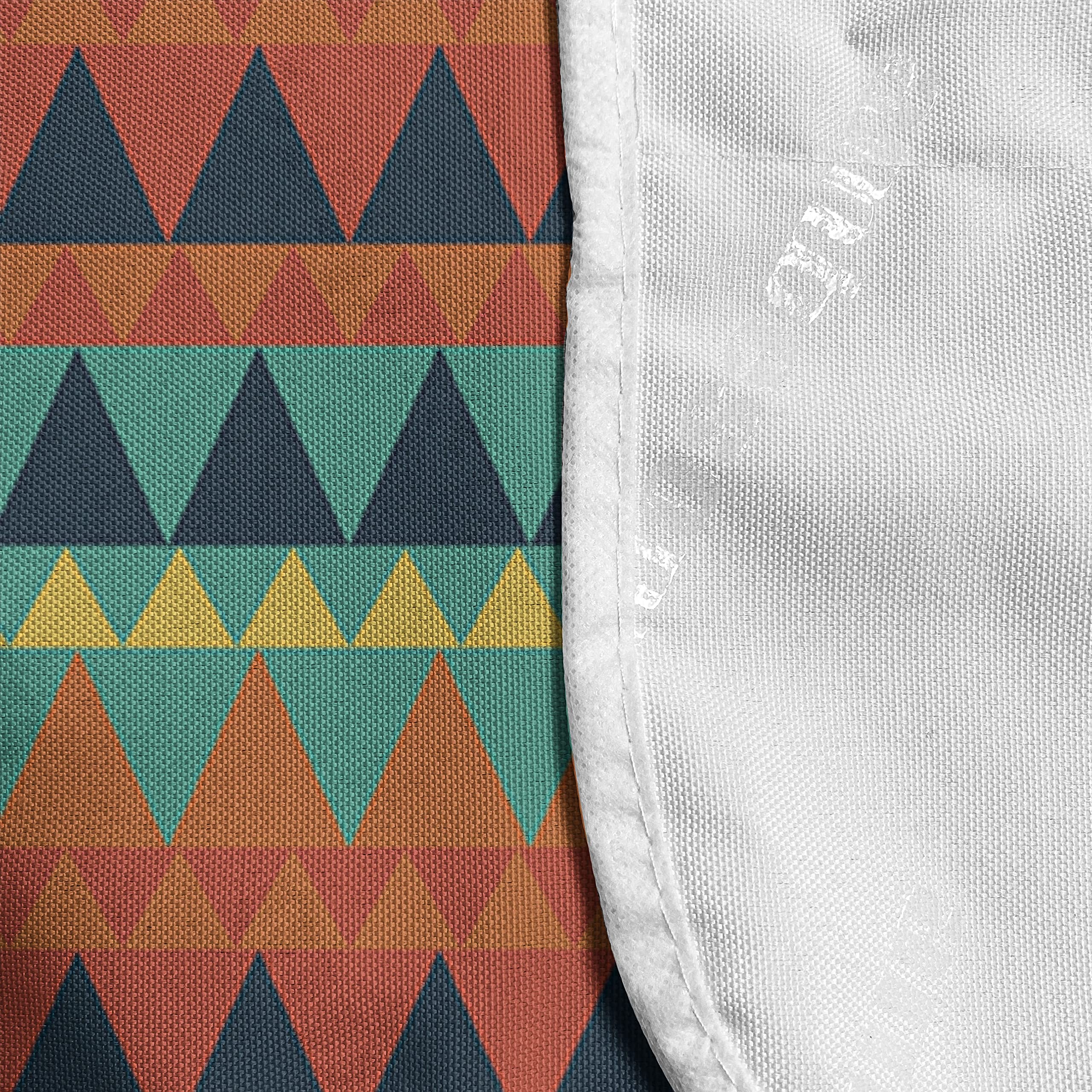 Ambesonne Geometric Microwave Oven Cover - Colorful Continuous Triangle Pattern Waterproof Kitchen Organizer with Pockets, 36