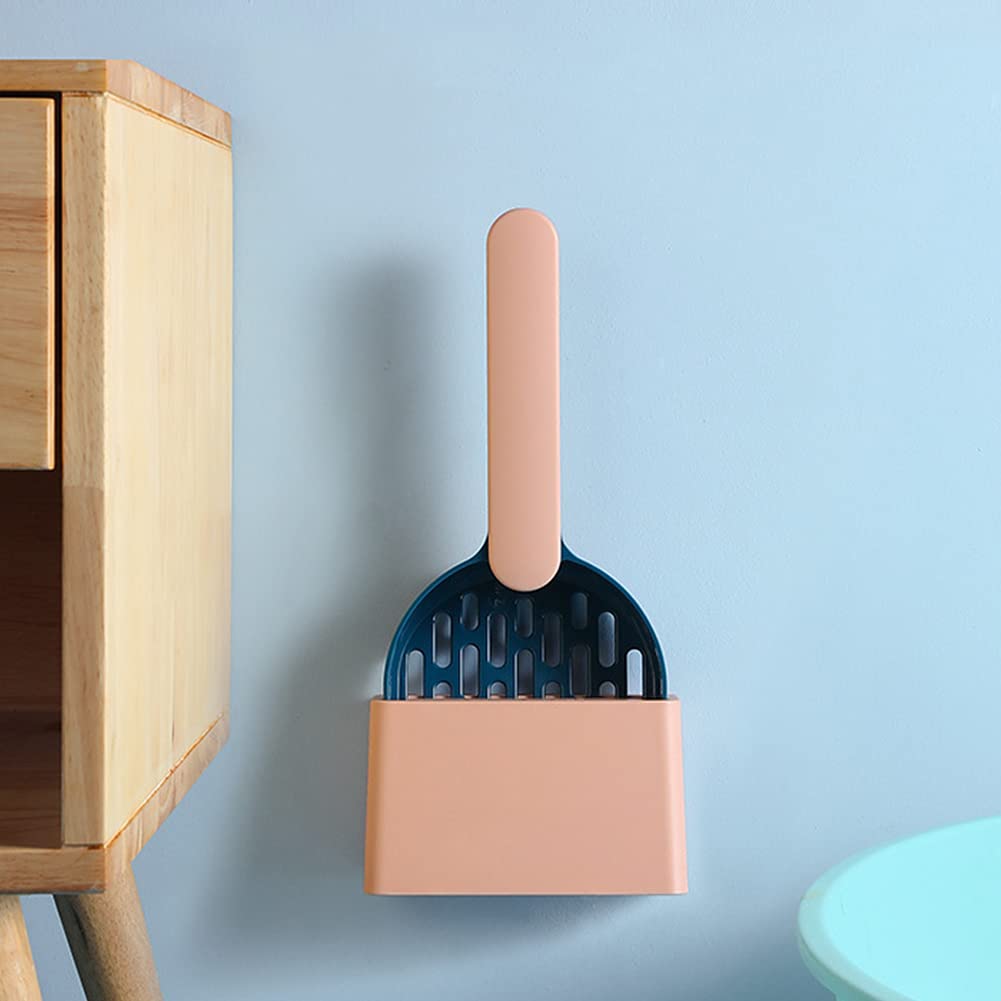 Premium ABS Plastic Cat Litter Scoop - Durable Pet Waste Cleaning Tool with Ergonomic Handle for Easy Litter Box Cleaning (Pink, 1-Pack) - Ideal for Multi-Cat Households & Odor Control