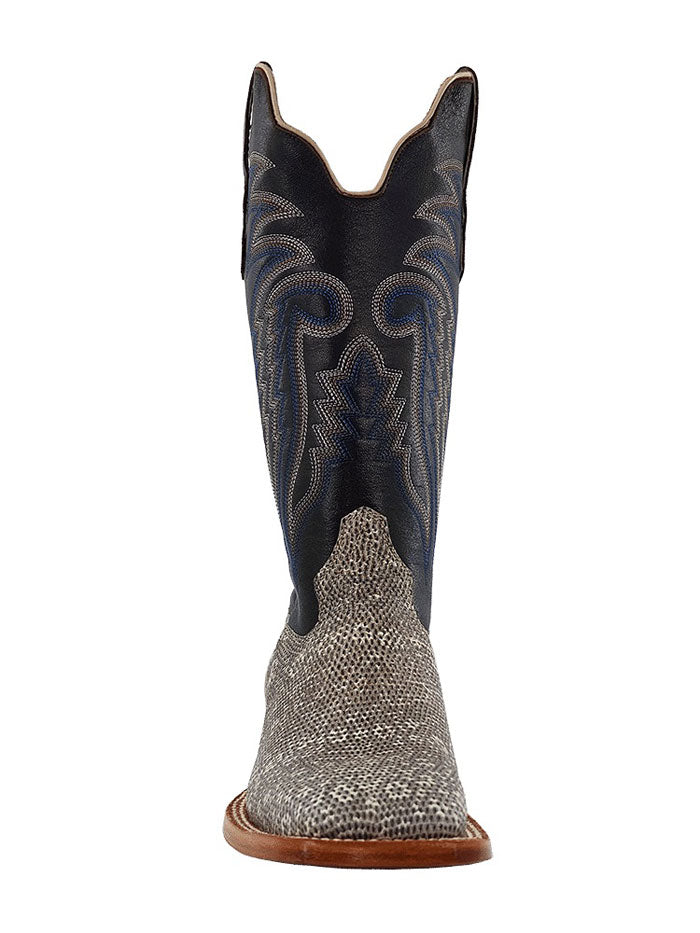 R.Watson RW7900 Men's Western Boots - Genuine Lizard Skin, Natural Grey - Perfect for Cowboy Rides, Country Music Festivals & Western Fashion