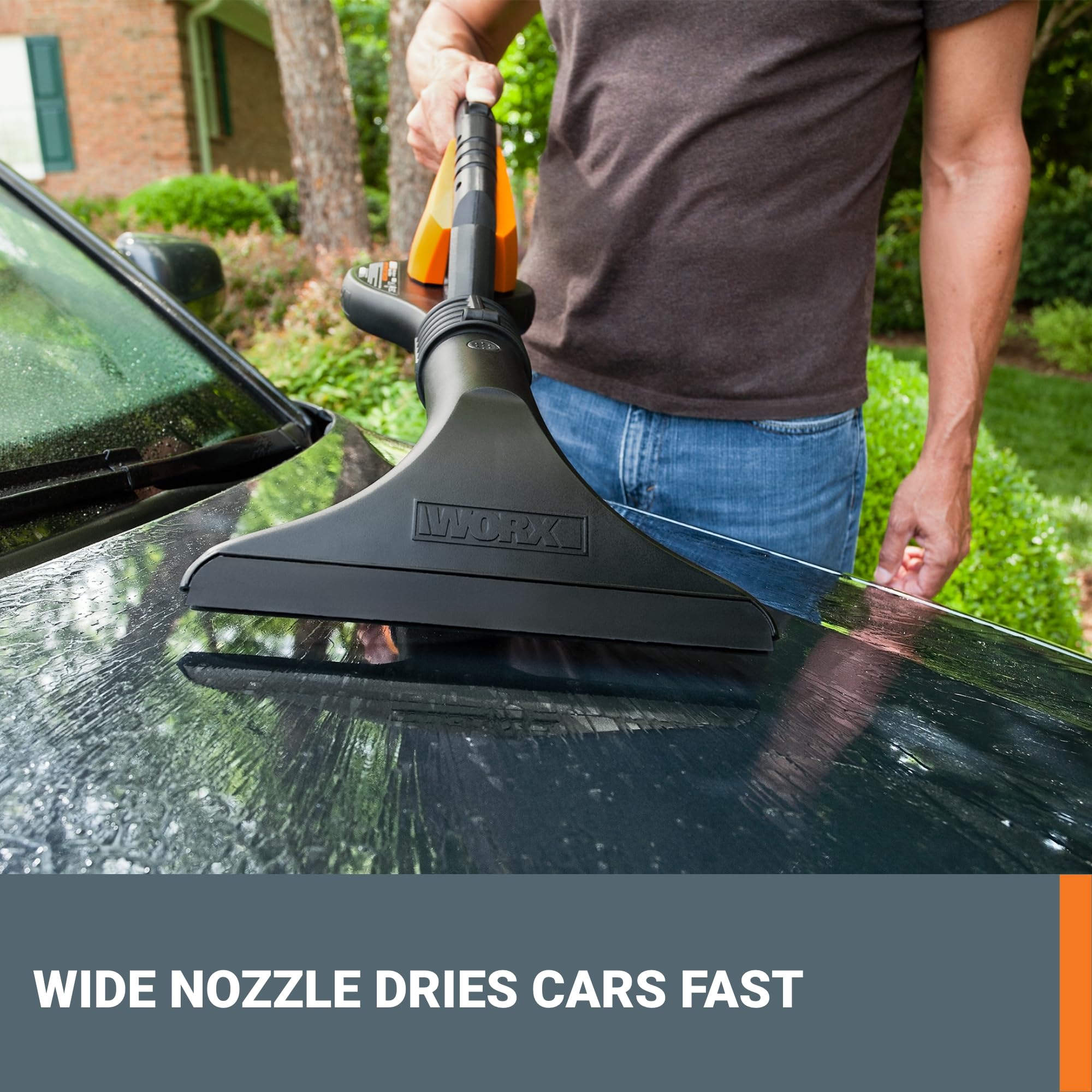 WORX 20V Cordless Leaf Blower WG545.1 - 120 MPH High Speed Airflow, Long Nozzle for Tight Spaces, 9 Attachments Included with Battery & Charger - Perfect for Yard Cleaning, Patio Maintenance, and Indoor Dust Removal