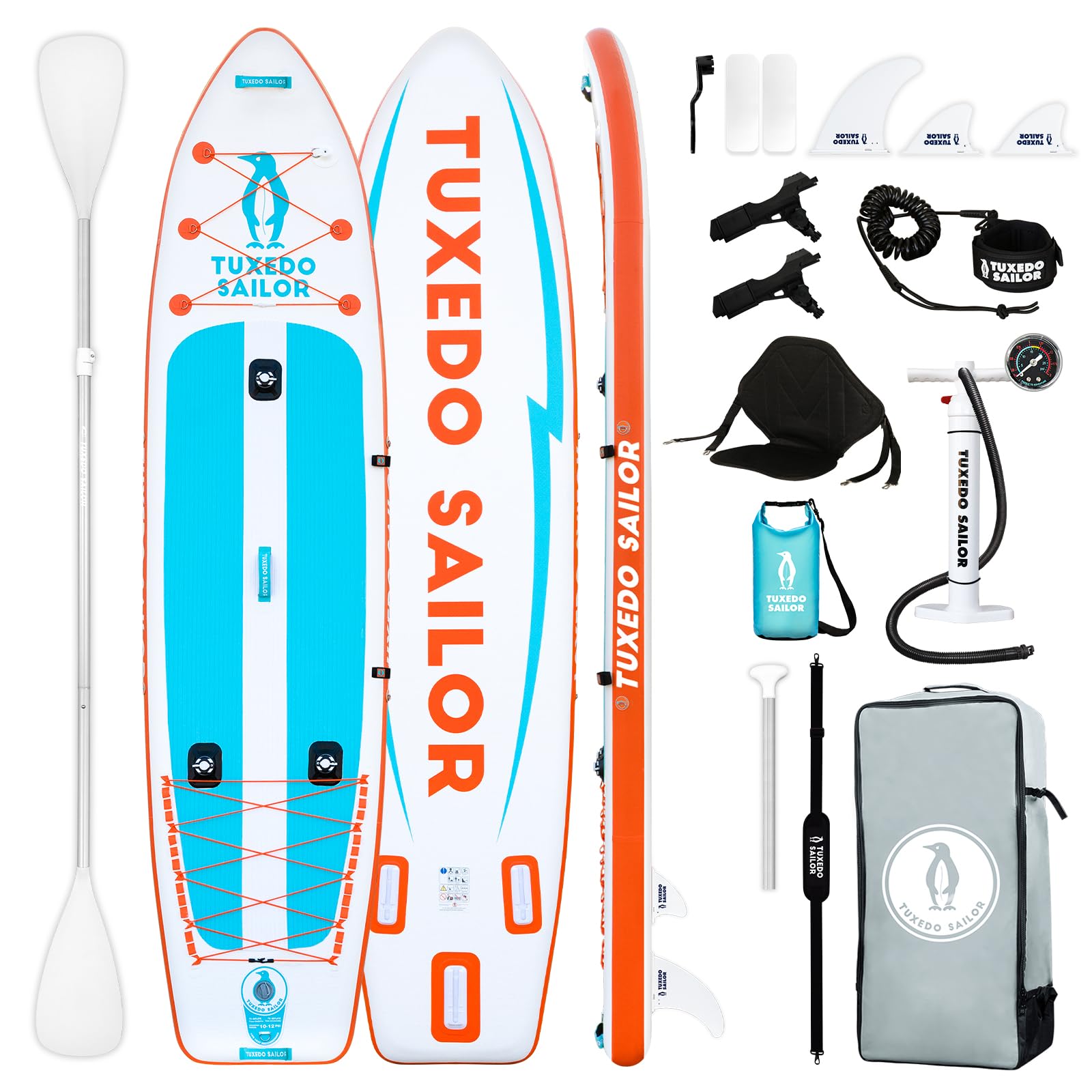Premium Inflatable Stand Up Paddle Board with Paddle, Leash & Pump - Lightweight SUP for Adults & Kids - Perfect for Lakes, Rivers & Ocean Surfing