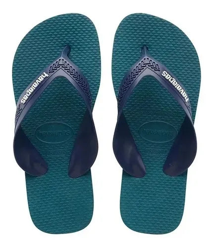 Havaianas Kids Max Marino Petroleo Flip Flops - Comfortable & Durable Sandals for Boys & Girls - Perfect for Beach, Pool, and Summer Outdoor Activities