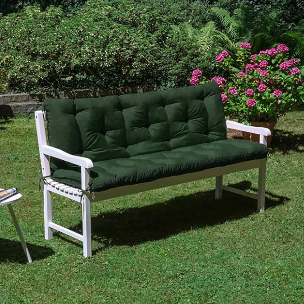 Thick Outdoor Patio Swing Bench Cushion - Large 150x100x10cm (59x39x4inch) Garden Sofa Pallet Cushion Replacement - Waterproof & Durable Chair Seating Pad for Indoor/Outdoor Furniture (Green) - Perfect for Porch, Deck, Backyard & Patio Relaxation