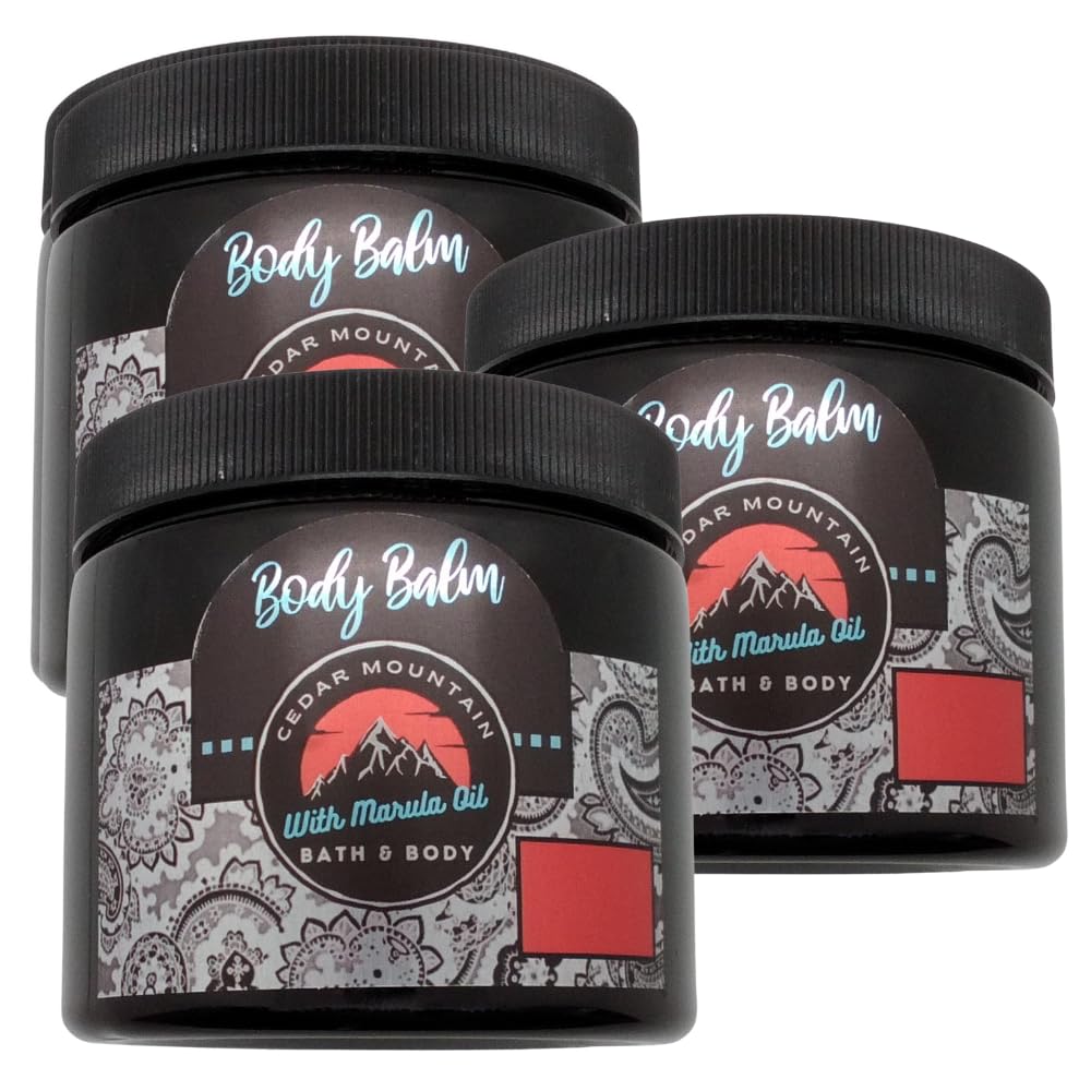 Cedar Mountain Fruit Scented Body Balm Variety Pack - Green Apple & Pear, Melon & Mandarin Musk, Pomegranate & Pear | Moisturizing & Aromatherapy for Dry Skin, Relaxation & Self-Care