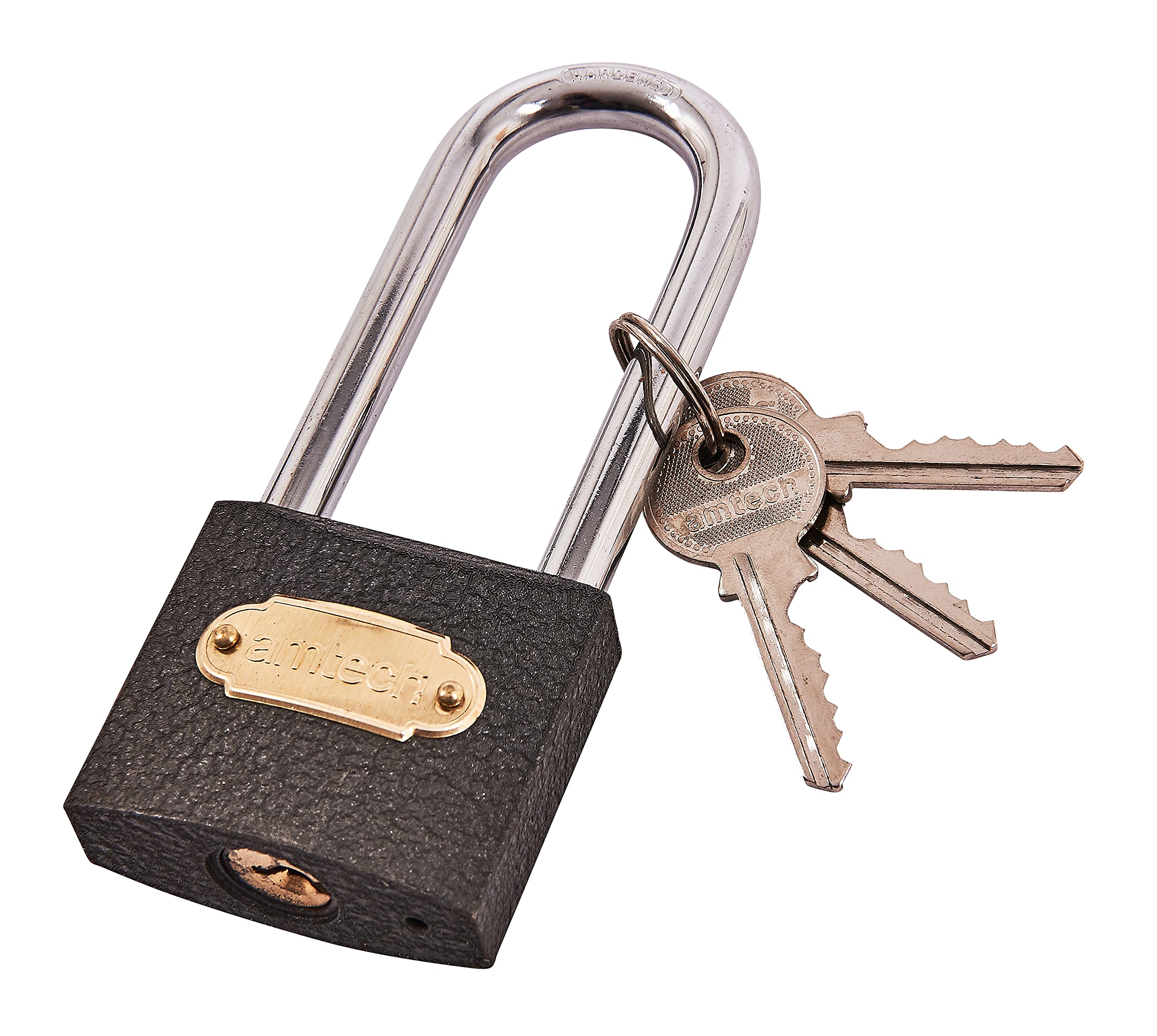 T0700C Heavy Duty 50mm Long Shackle Iron Padlock - High Security Outdoor Lock for Gates, Storage Units & Toolboxes (Weatherproof & Anti-Corrosion)