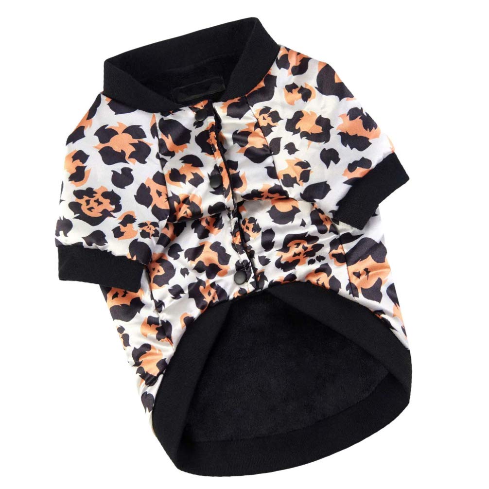 Balacoo Leopard Print Faux Fur Dog Sweater - Warm Winter Coat for Small Dogs & Puppies - Perfect for Cold Weather Walks & Outdoor Adventures