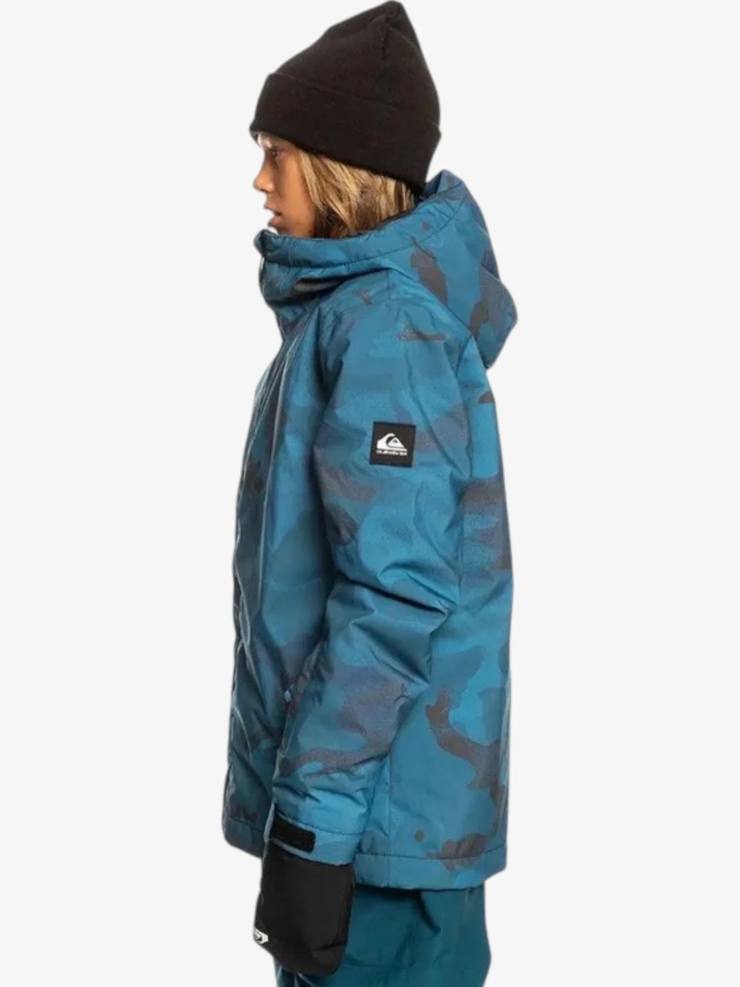 Quiksilver Snow Mission Printed Kids' Camouflage Snow Jacket - Blue Camo Winter Coat for Boys & Girls - Perfect for Skiing, Snowboarding & Outdoor Winter Adventures