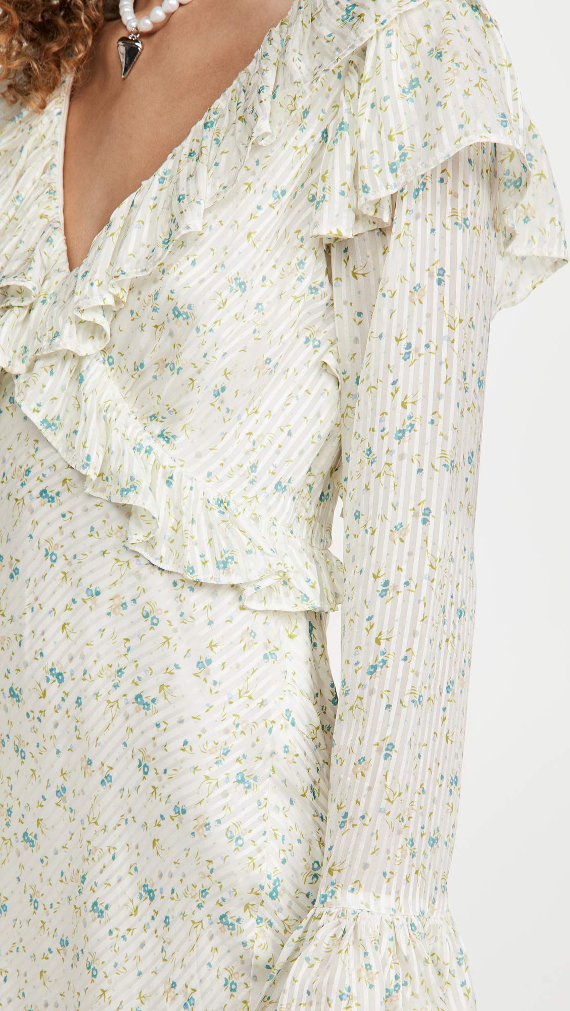 Free People Women's Sweetest Thing Mini Dress - Ivory Combo & Off White Floral Print | Size 2 | Perfect for Summer Weddings, Beach Vacations & Date Nights