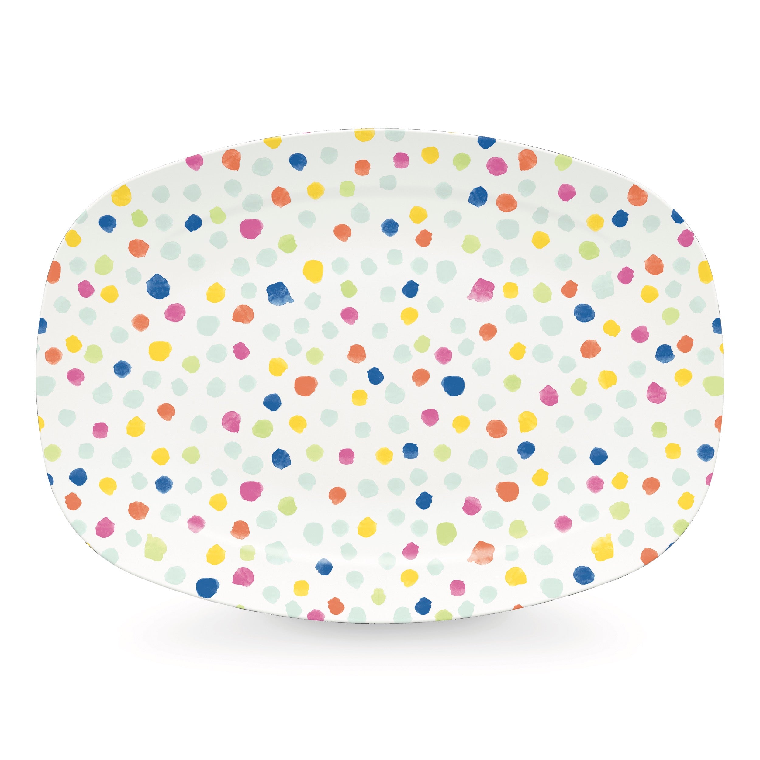 Colorful Confetti Dotty Platter - Stylish Decorative Serving Tray for Parties, Weddings & Home Decor - Perfect for Appetizers, Desserts & Entertaining Guests