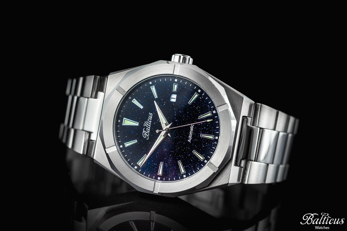 Balticus Star Dust Date Watch - Luxury Minimalist Stainless Steel Watch for Men & Women | Perfect for Business, Casual, and Special Occasions