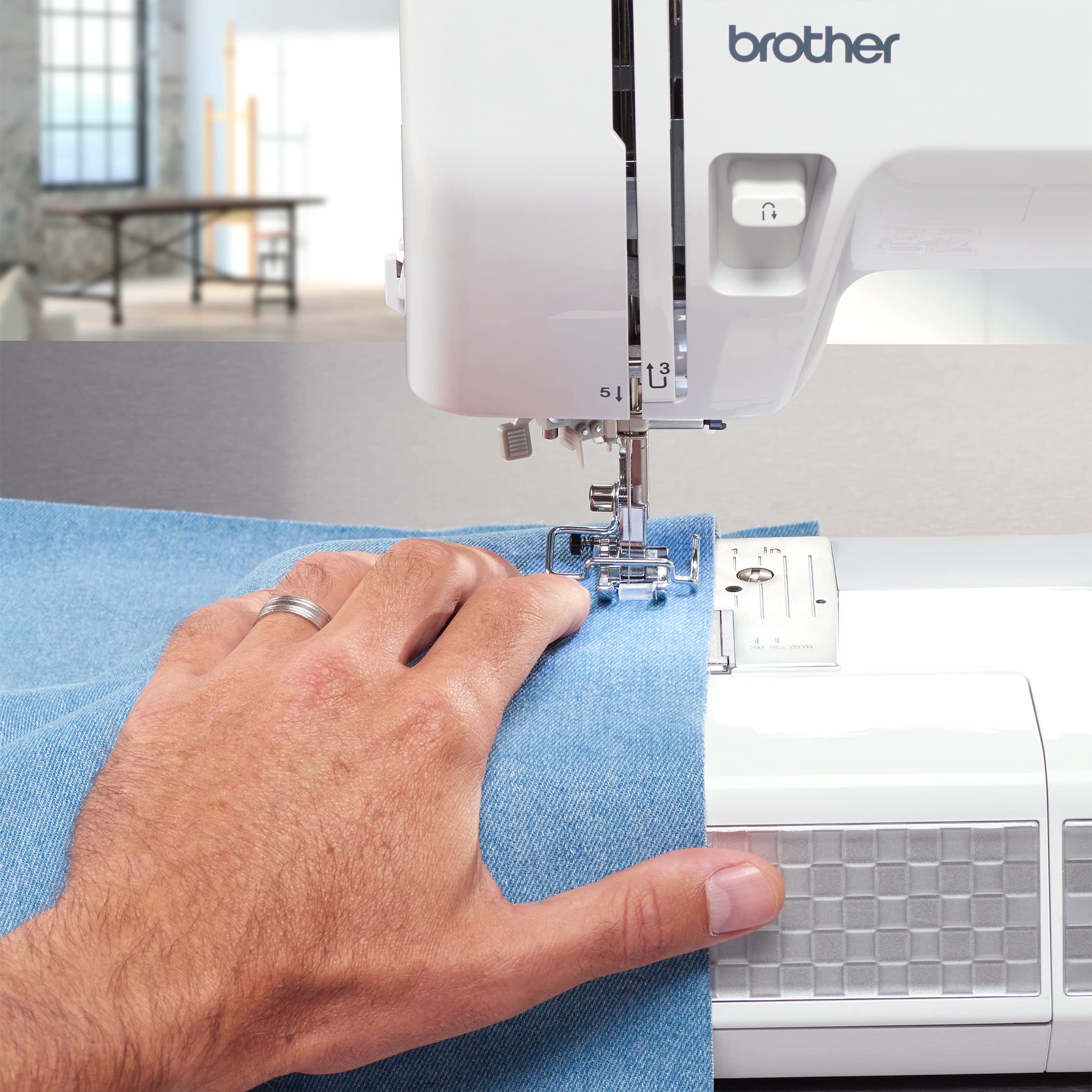 Brother ST531HD Heavy Duty Sewing Machine - 53 Built-in Stitches, Finger Guard, 16x8x12 Inch Compact Size | Perfect for Home DIY, Quilting, Garment Repair & Craft Projects