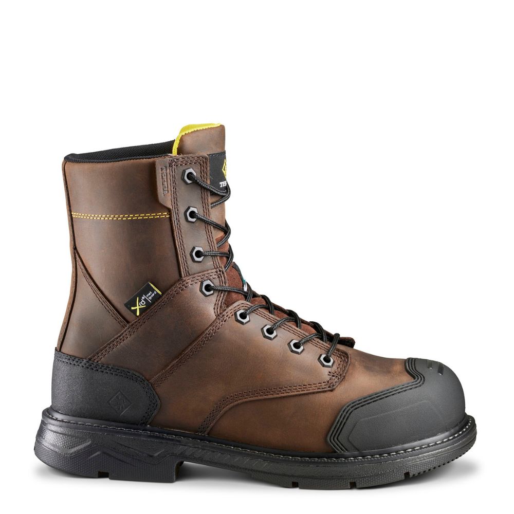 Terra Patton Unisex Size 8 Aluminum Toe CSA Certified Safety Work Boots 839KDB - Brown - Ideal for Construction, Warehouse & Industrial Work Environments
