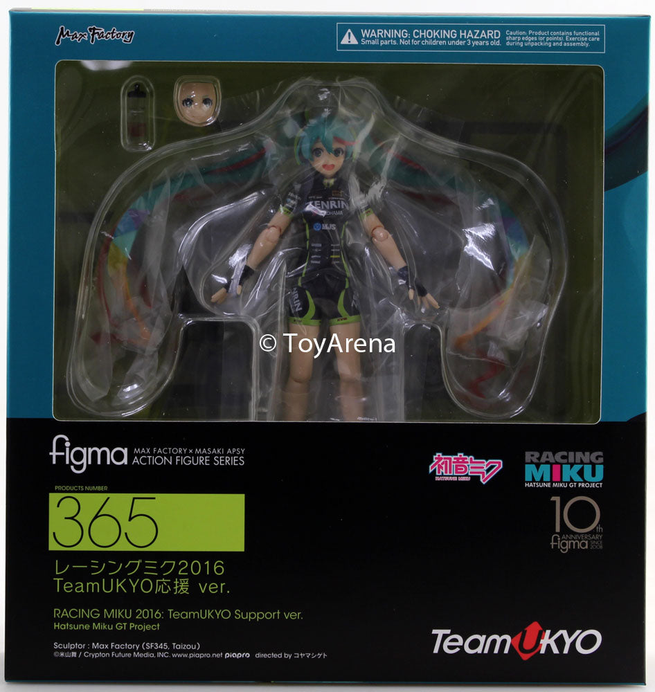Figma #365 Racing Miku 2016 TeamUKYO Support Ver. Action Figure - Good Smile Racing - Anime Collectible for Display & Cosplay Enthusiasts