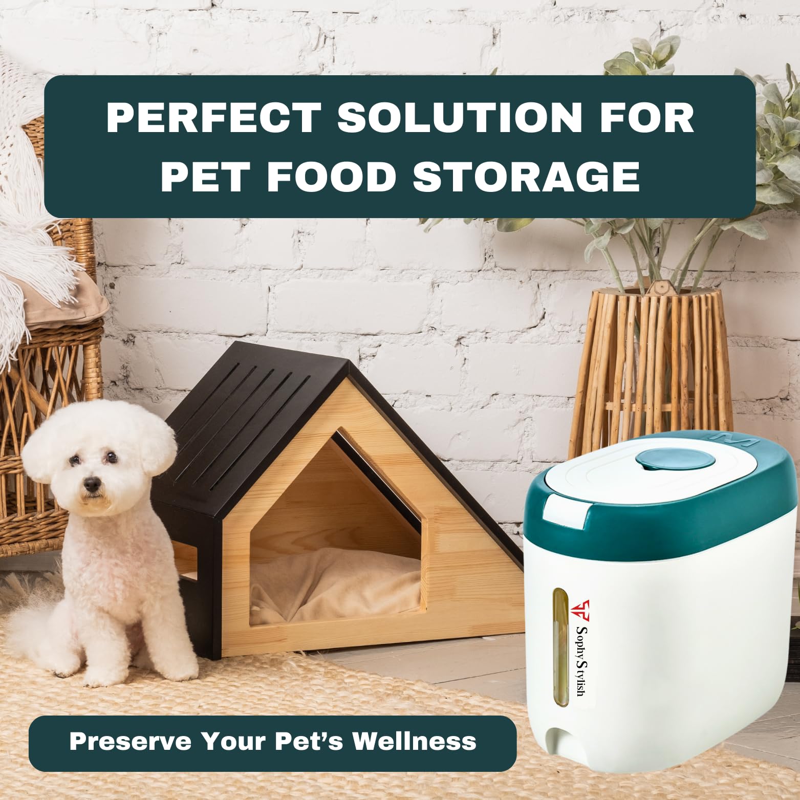 Airtight Food Storage Container with Lid - 11 lbs, Blue - Ideal for Rice, Cereal, Flour, Sugar, Grains & Pet Food - Perfect for Kitchen Pantry Organization & Bulk Food Storage