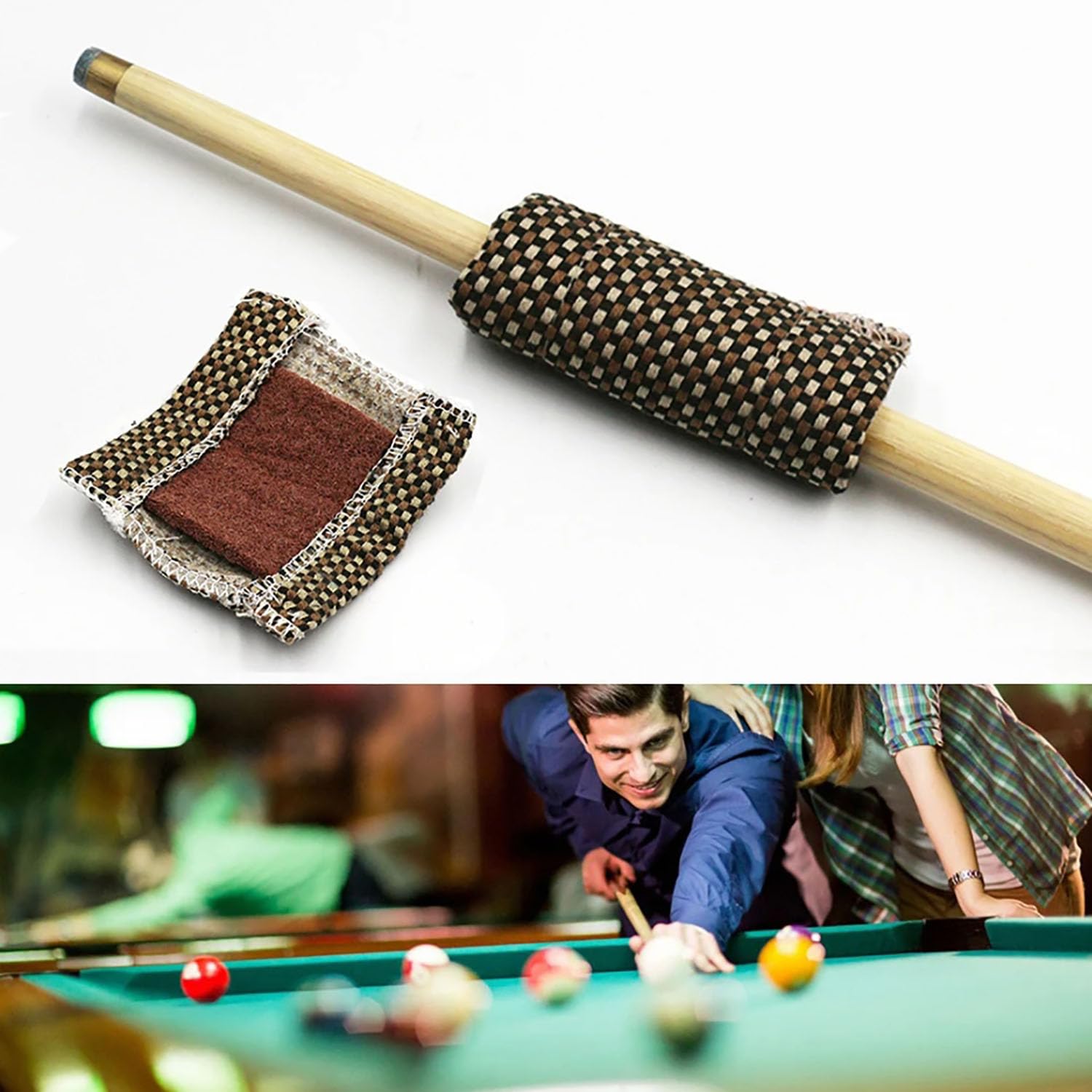 Premium Pool Cue Shaft Polishing Cloth - 2PCS Professional Pool Cue Cleaner & Maintenance Kit for Smooth Play - Perfect for Billiards, Snooker & Home Game Room Accessories