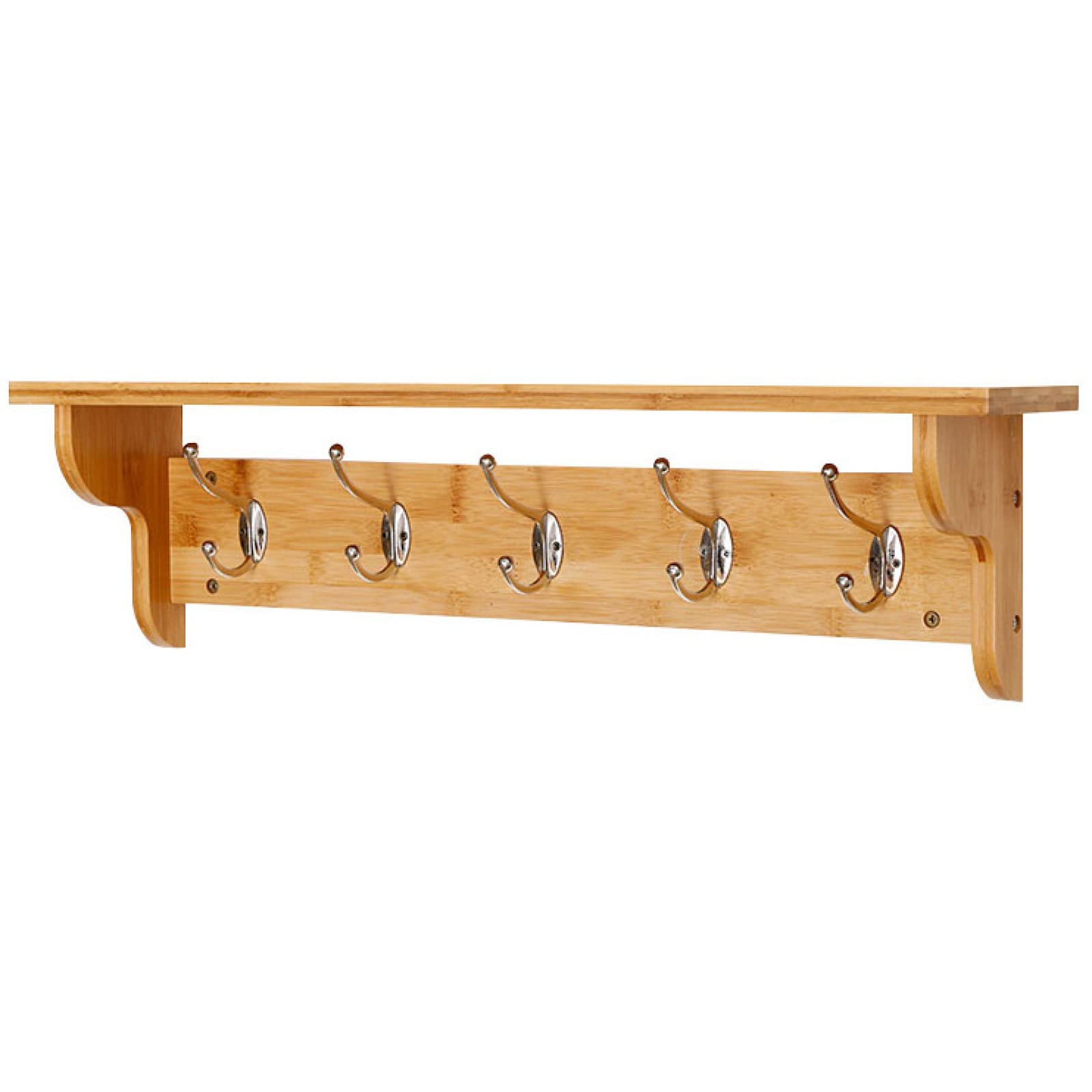 GAOYH White Wall Hanger - 5 Hook Bathroom Cabinet & Shelf Organizer (71cm) - Perfect for Bathroom, Kitchen, Entryway & Bedroom Storage