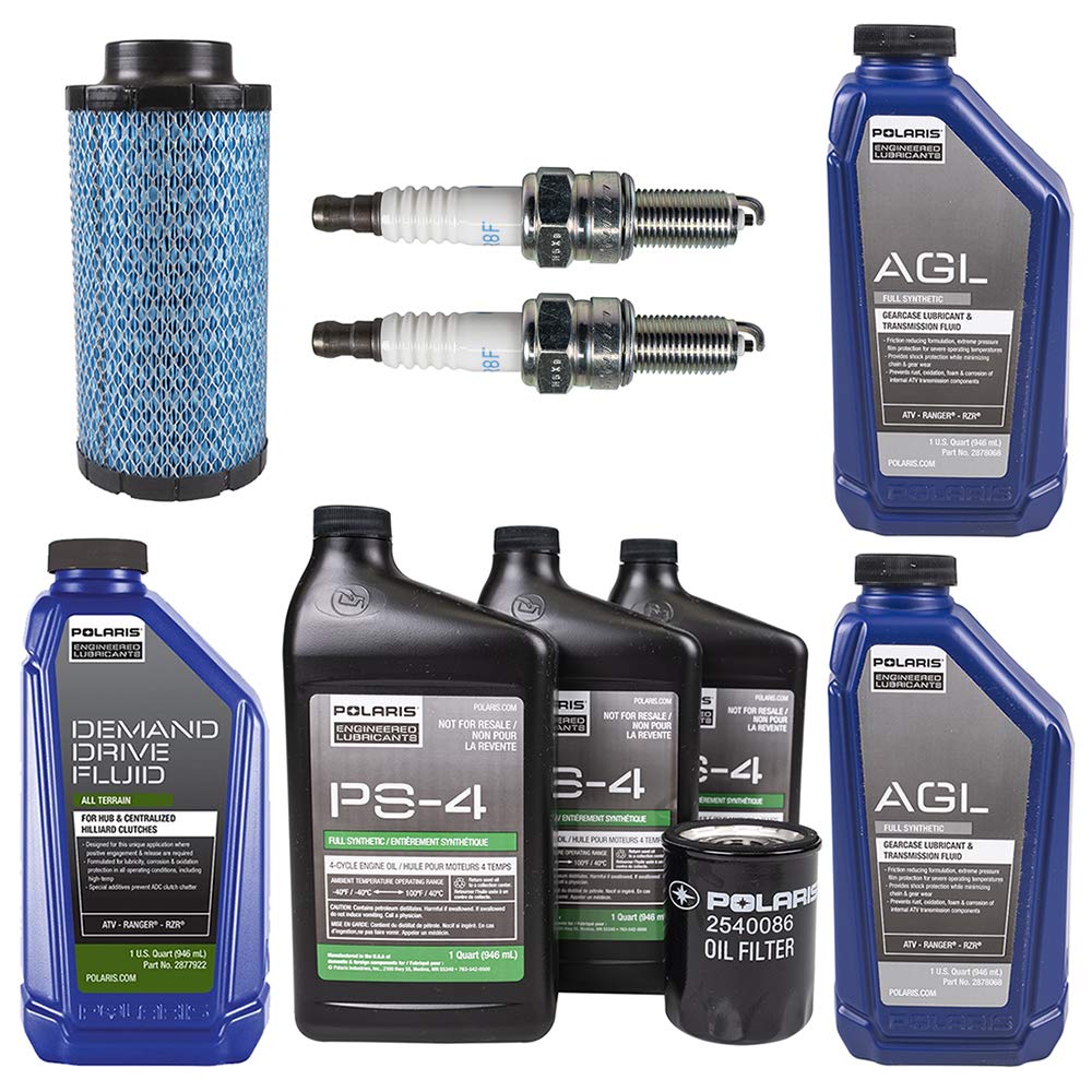 Polaris OEM Fluid & Full Synthetic Oil Change Kit with Air Filter for 2016 RZR XP 4 1000 & Turbo - Complete Maintenance Kit for Off-Road ATV & UTV Performance