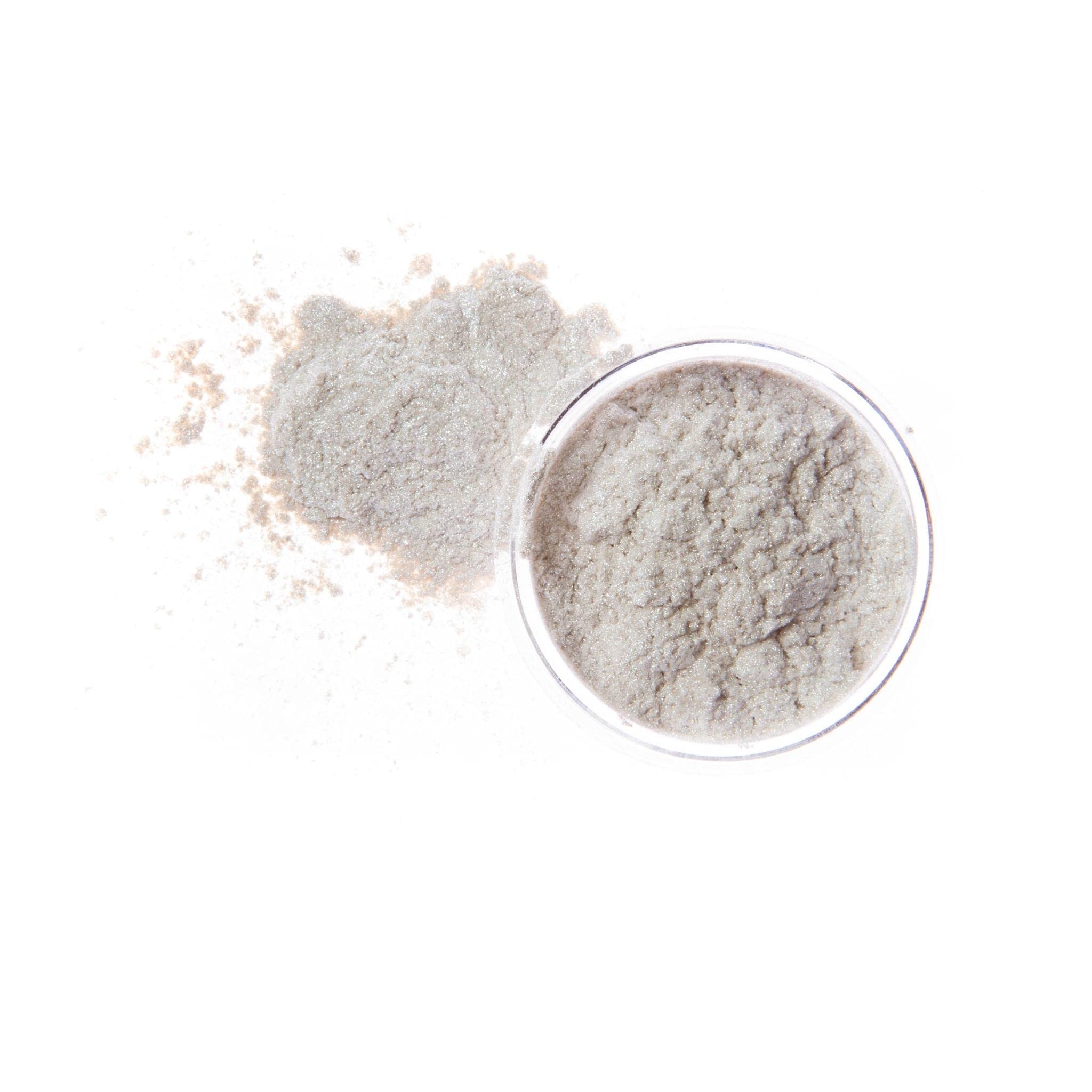 Silvery White Pearl Natural Mineral Mica Powder 0.42oz (12g) - Cosmetic Grade for DIY Makeup, Epoxy Resin Art, Nail Polish, Soap Making, Bath Bombs & Craft Projects | Perfect for Home Spa, Jewelry Making & Creative Art Designs