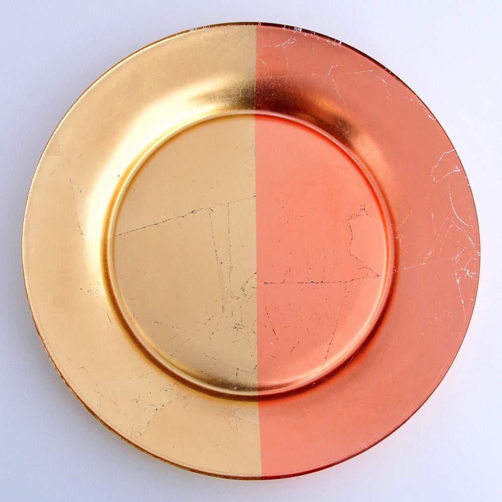 Premium Red Pomegranate Gilded Salad Plates Set of 4 - 7.5