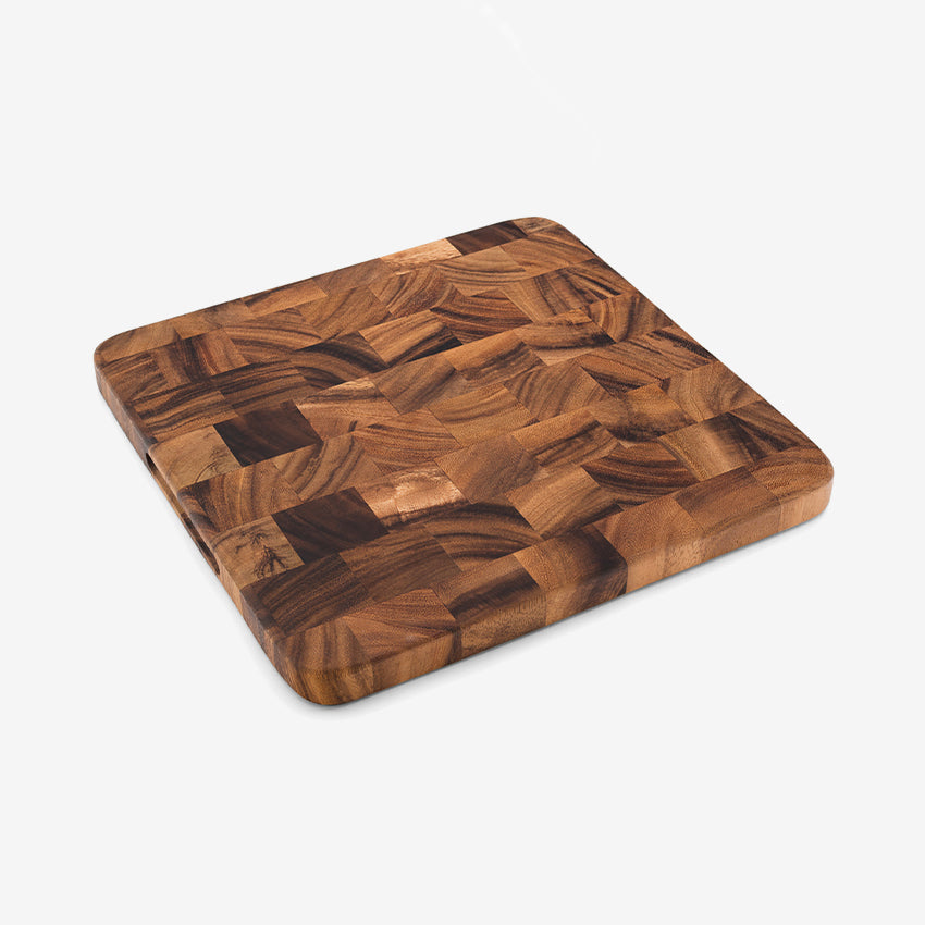 Fox Run Oslo Acacia Wood Square Cutting Board - Premium Kitchen Chopping Board for Meat, Cheese & Vegetables - Perfect for Home Cooking & Entertaining