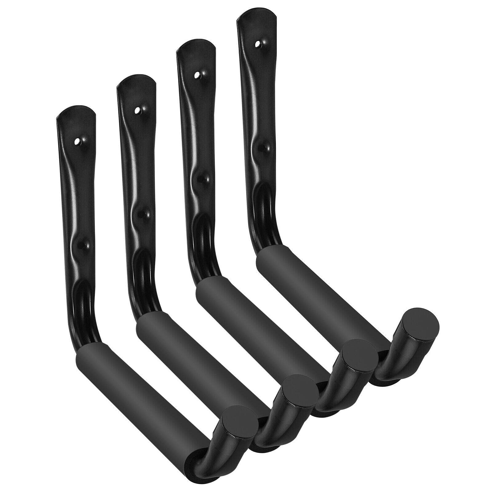 Folininis Heavy Duty Garage Storage Hooks 4-Pack - Wall Mount Utility Hooks with EVA Foam for Hanging Hats, Tools & More - Perfect for Garage, Basement & Workshop Organization