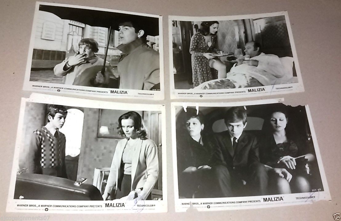 Vintage 70s Movie Stills Collection - Set of 18 Malizia (Laura Antonelli) Original Photos | Classic Italian Cinema Memorabilia for Film Buffs & Home Decor