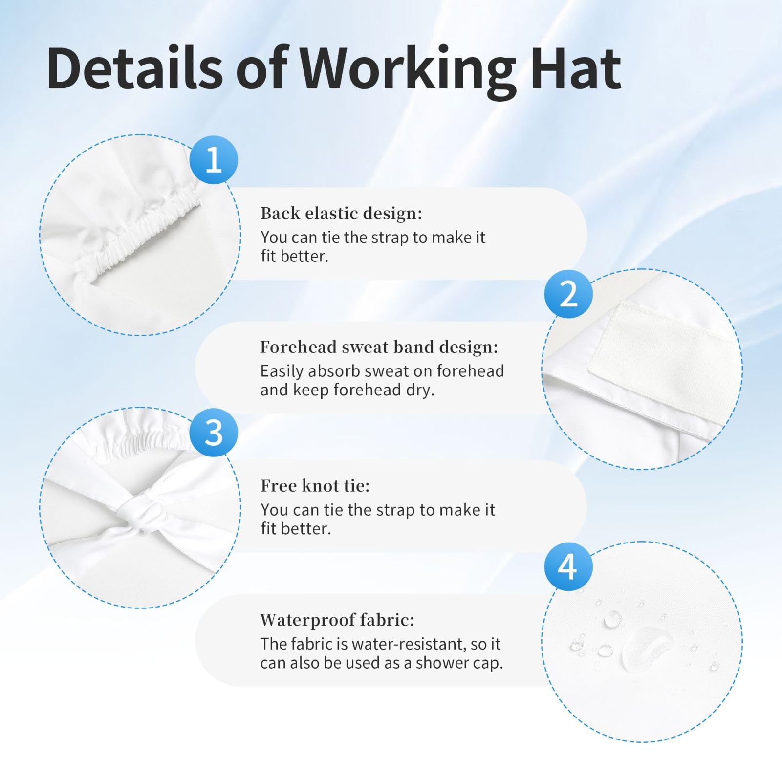 **Unisex Surgical Scrub Caps for Women & Men - Black Ponytail Nurse Hat for Dental, Medical, and Golf Professionals - Perfect for Hospitals, Clinics, and Sports Use**