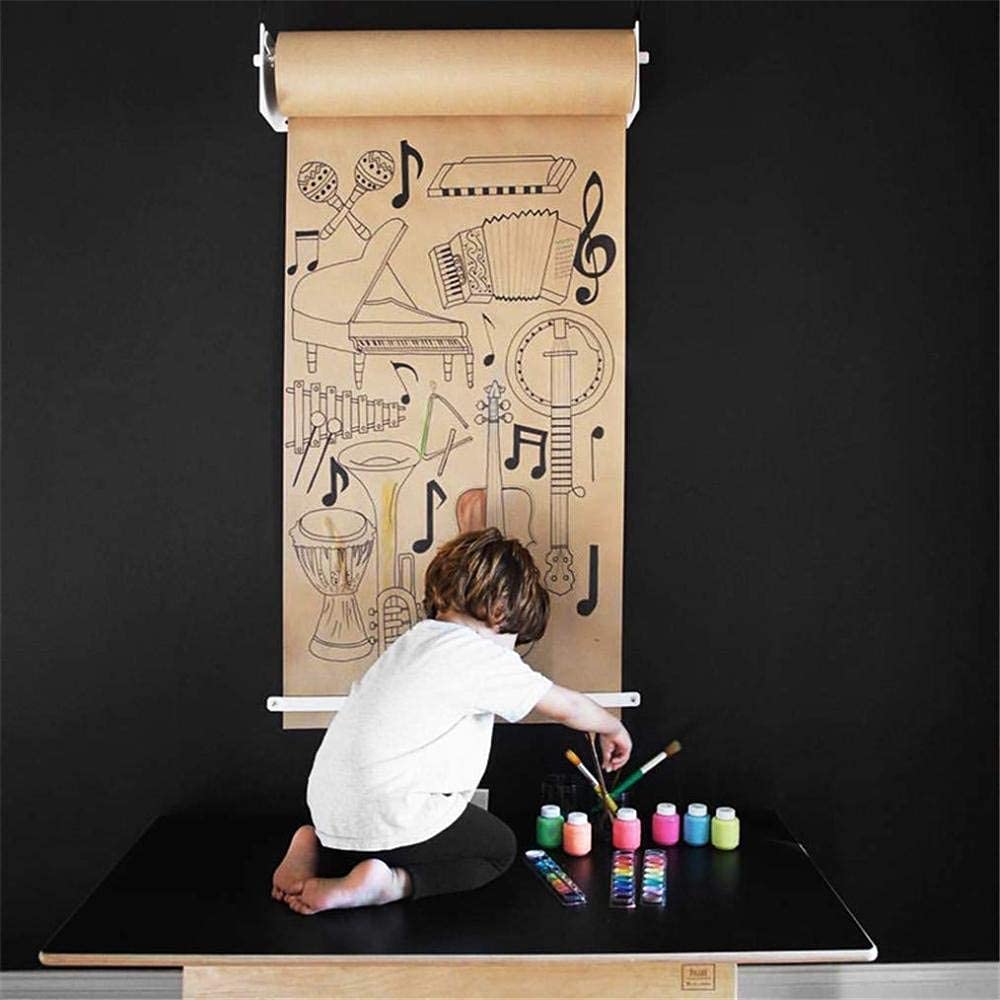 Wall Mounted Kraft Paper Roll Holder - Sturdy Paper Dispenser for Office, Home & Coffee Shop | Perfect for Wrapping, Crafting & Receipt Printing