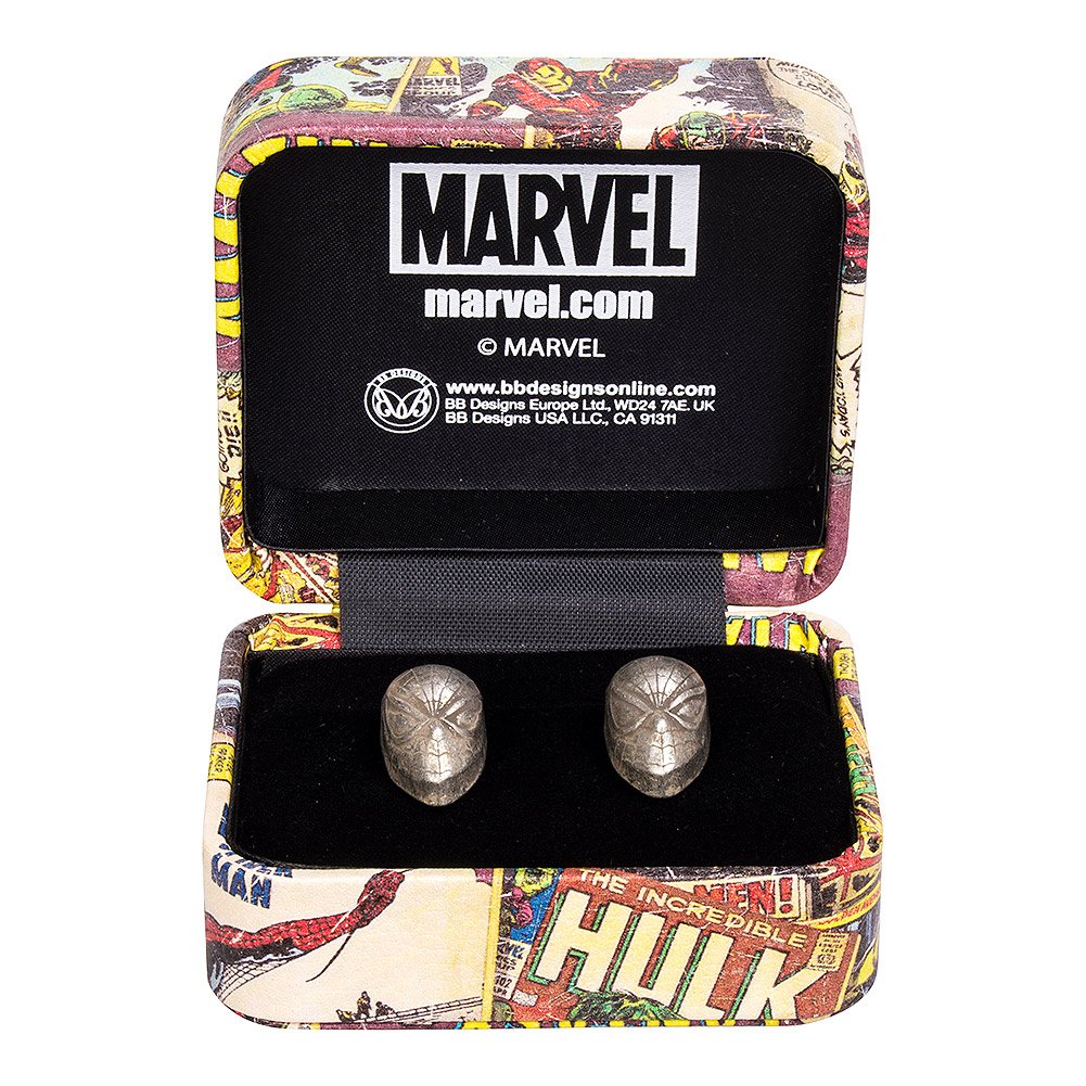Official Marvel Spiderman Cufflinks Gift Set - Premium Metal Cuff Links in Elegant Presentation Box for Men, Perfect for Weddings, Business Meetings & Formal Events