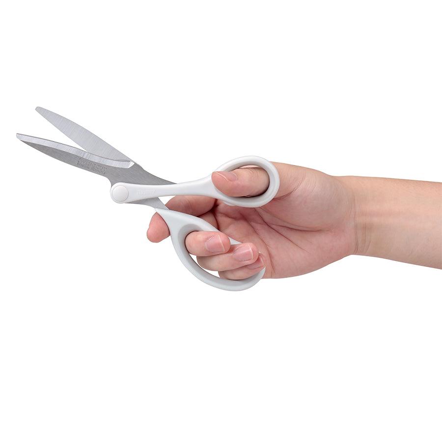 RAYMAY Swingcut Scissors - Premium White Office Scissors for Paper, Fabric & Crafting - Perfect for School, Office & Home Use