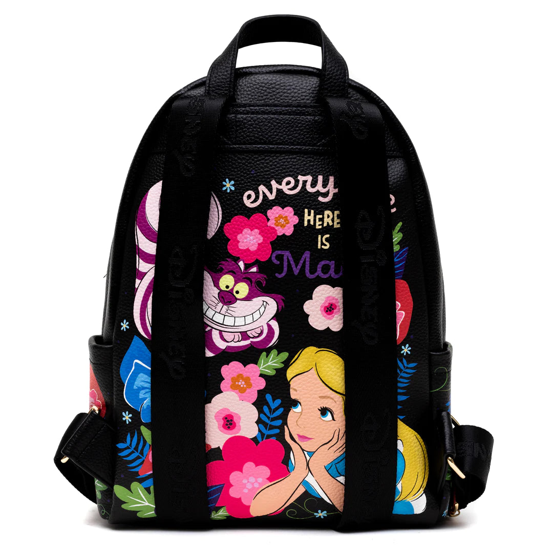 WondaPop Disney Cheshire Cat Mini Backpack for Women & Teens - Cute Cartoon Character Small Rucksack for School, Travel, and Cosplay