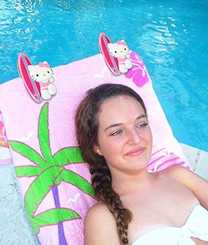 O2COOL Beach Towel Clips Set of 2 - Secure Lounge Chair Clamps for Pool, Patio & Chaise - Fun & Cute Design - Perfect for Cruise Ships, Vacations, Picnics & Home Use - Keep Towels in Place at Beach, Poolside & Outdoor Relaxation